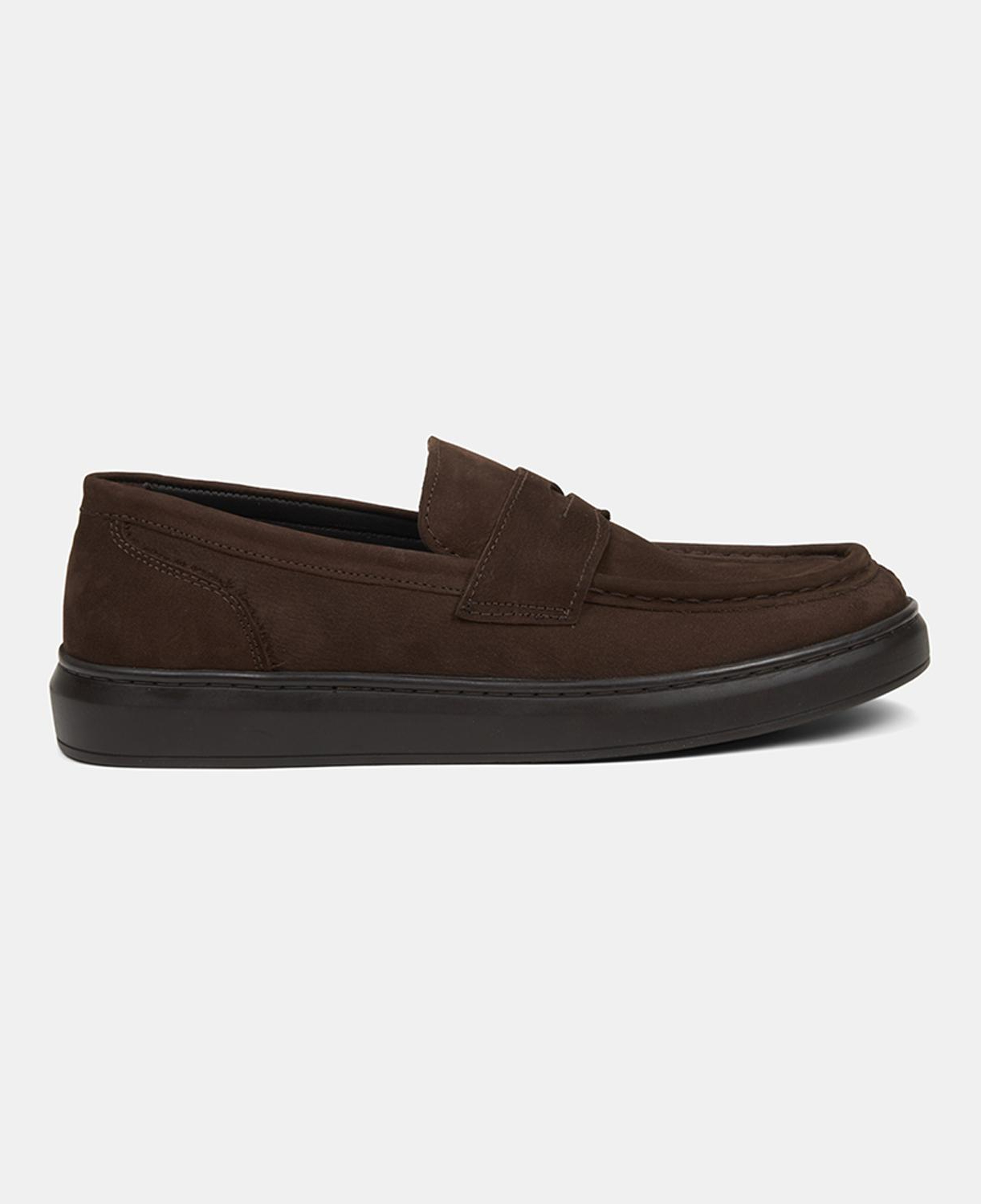 Erkek Kahve Nubuk Deri Loafer