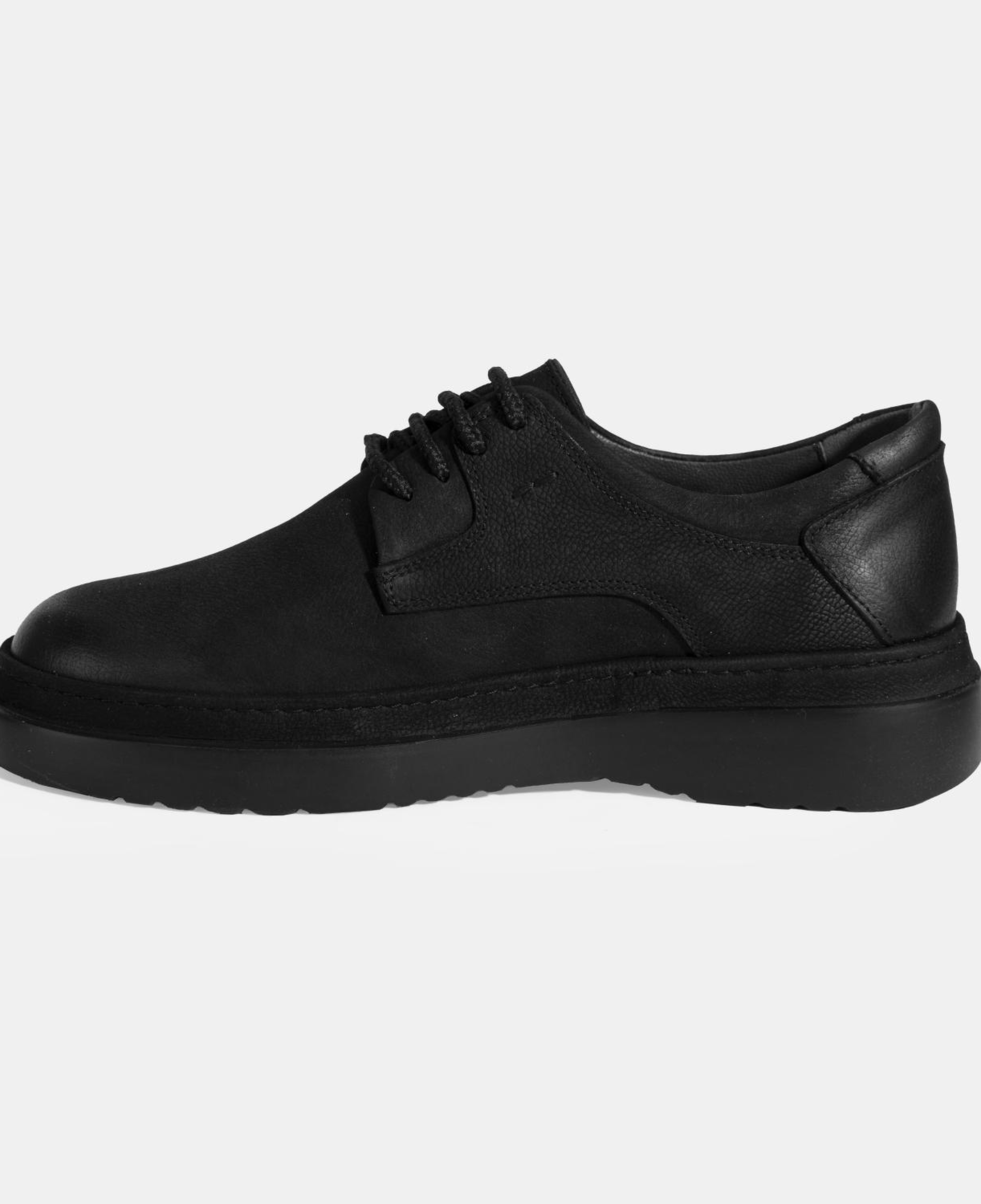 Erkek Siyah Bağcıklı Günlük Nubuk Deri Ayakkabı