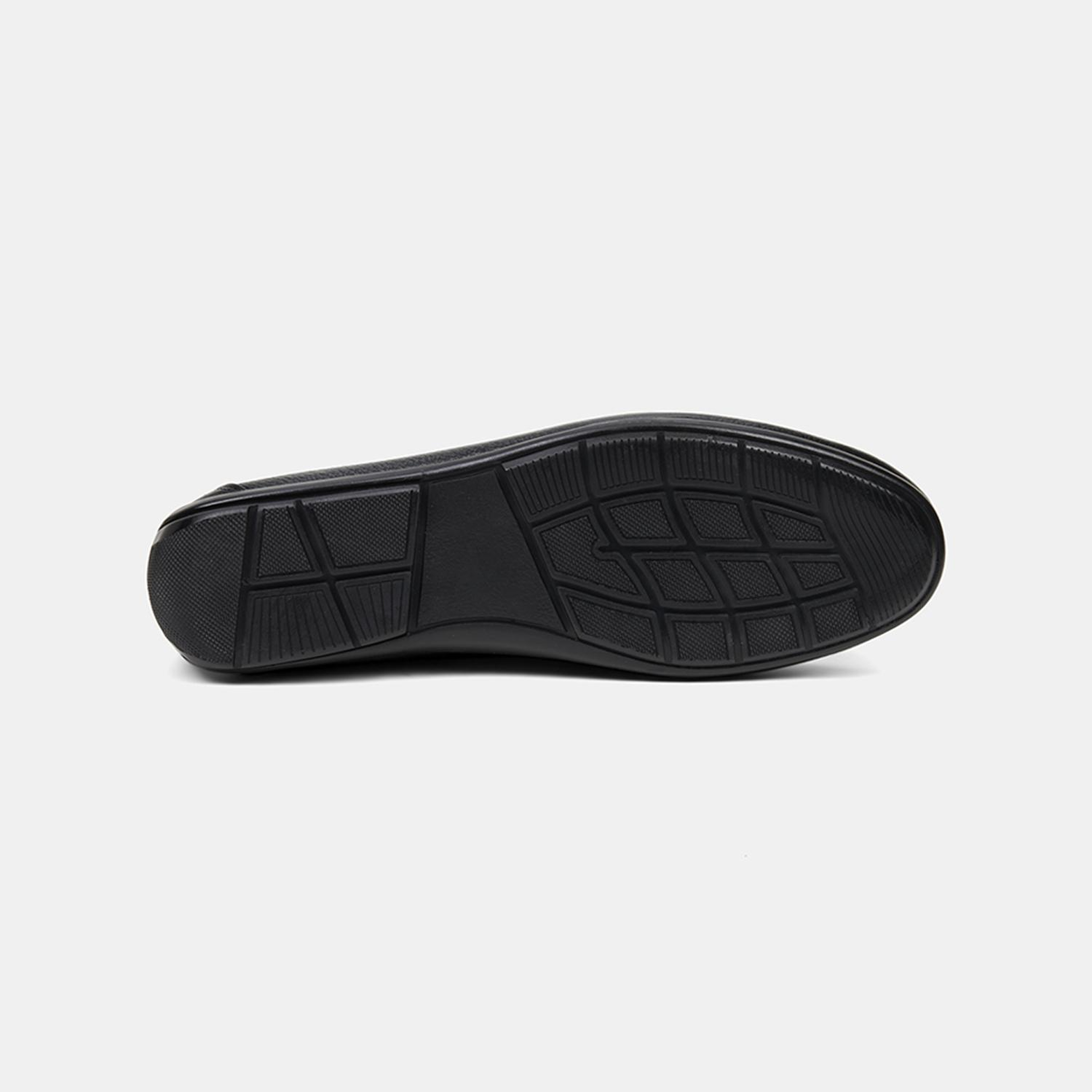 Erkek Siyah Püskül Detaylı Deri Loafer