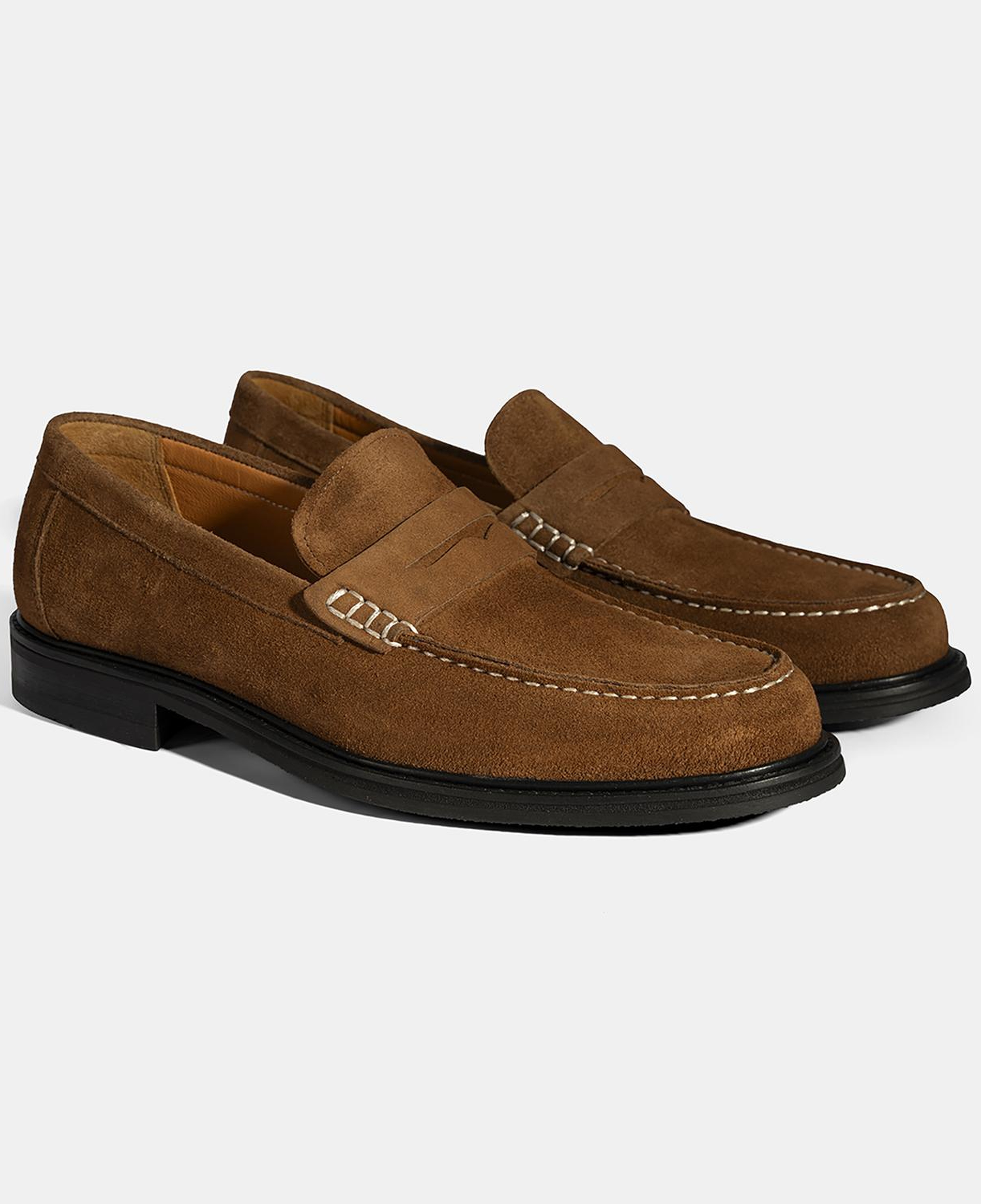 Erkek Kahve Süet Deri Loafer