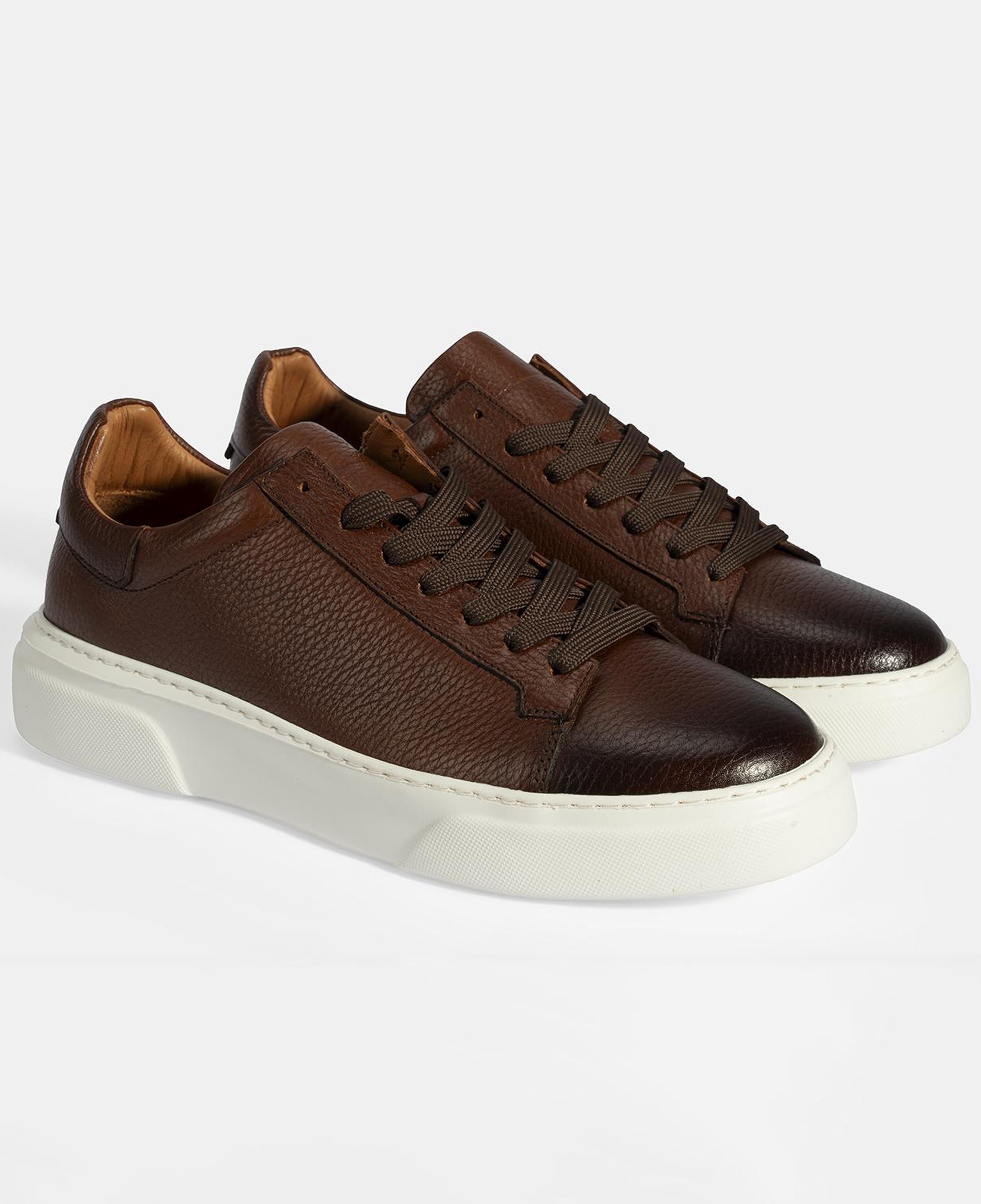 Erkek Taba Bağcıklı Deri Günlük Ayakkabı