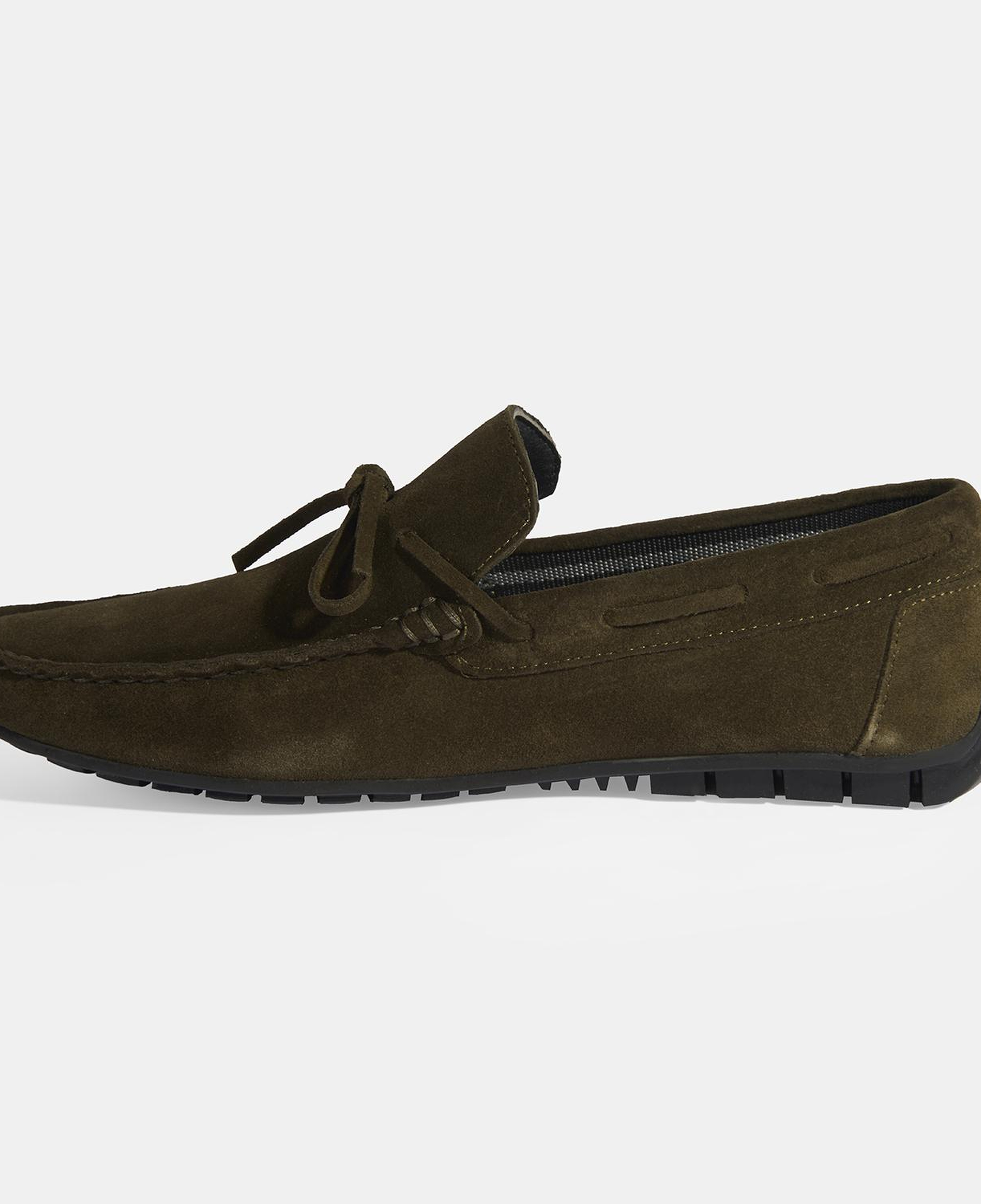 Calandra Haki Erkek Bağcık Detaylı Slip-On Süet Loafer