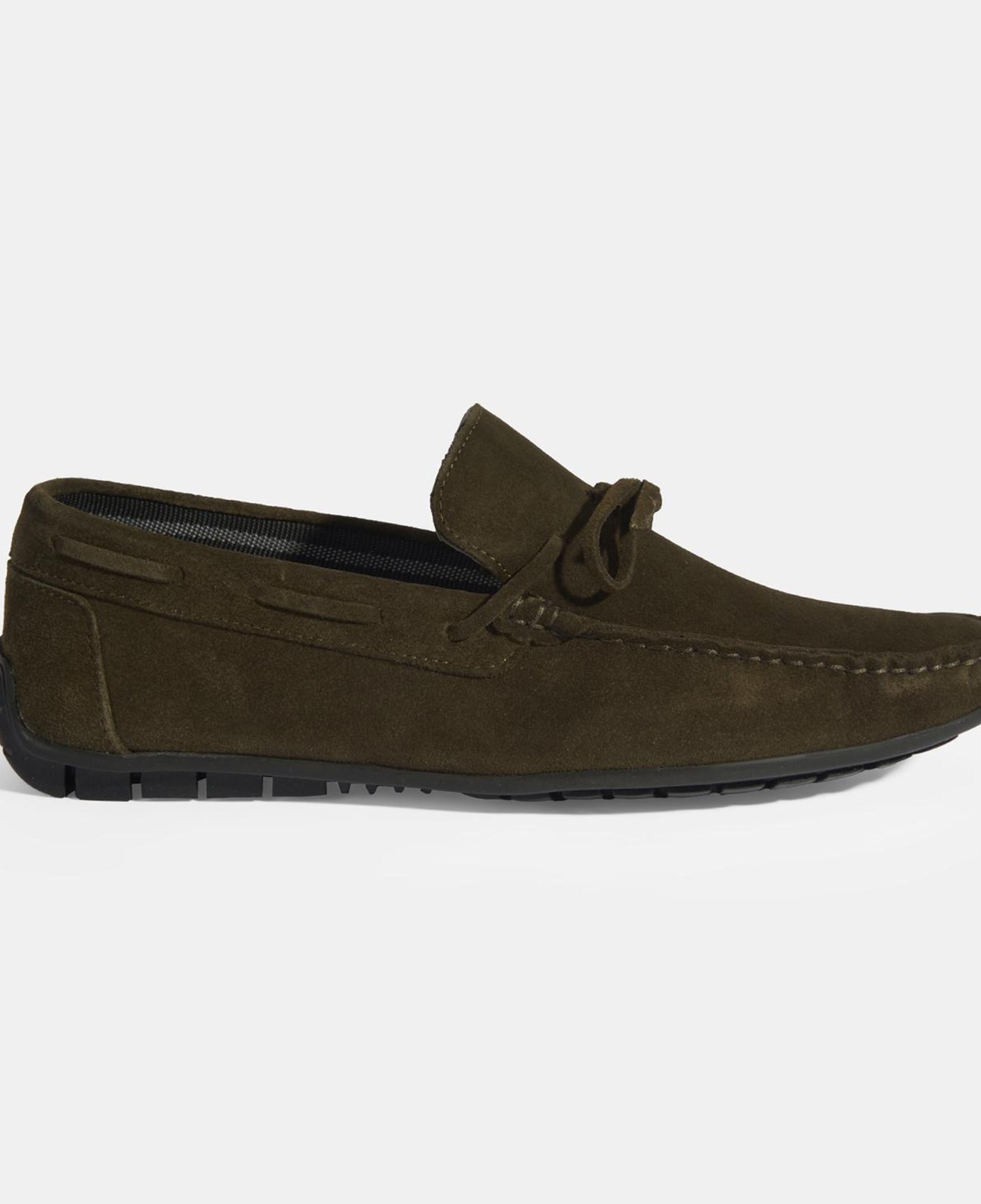 Calandra Haki Erkek Bağcık Detaylı Slip-On Süet Loafer