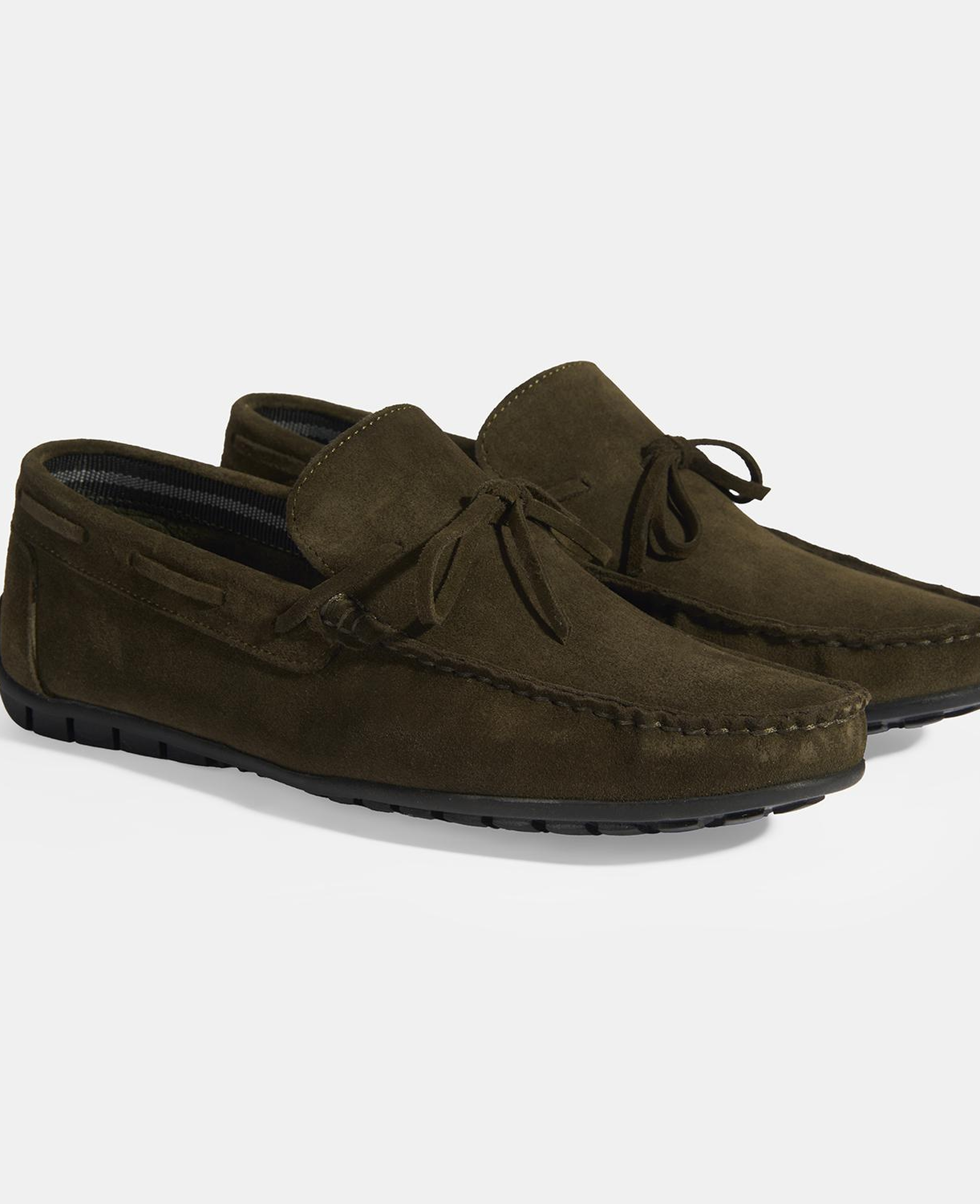 Calandra Haki Erkek Bağcık Detaylı Slip-On Süet Loafer