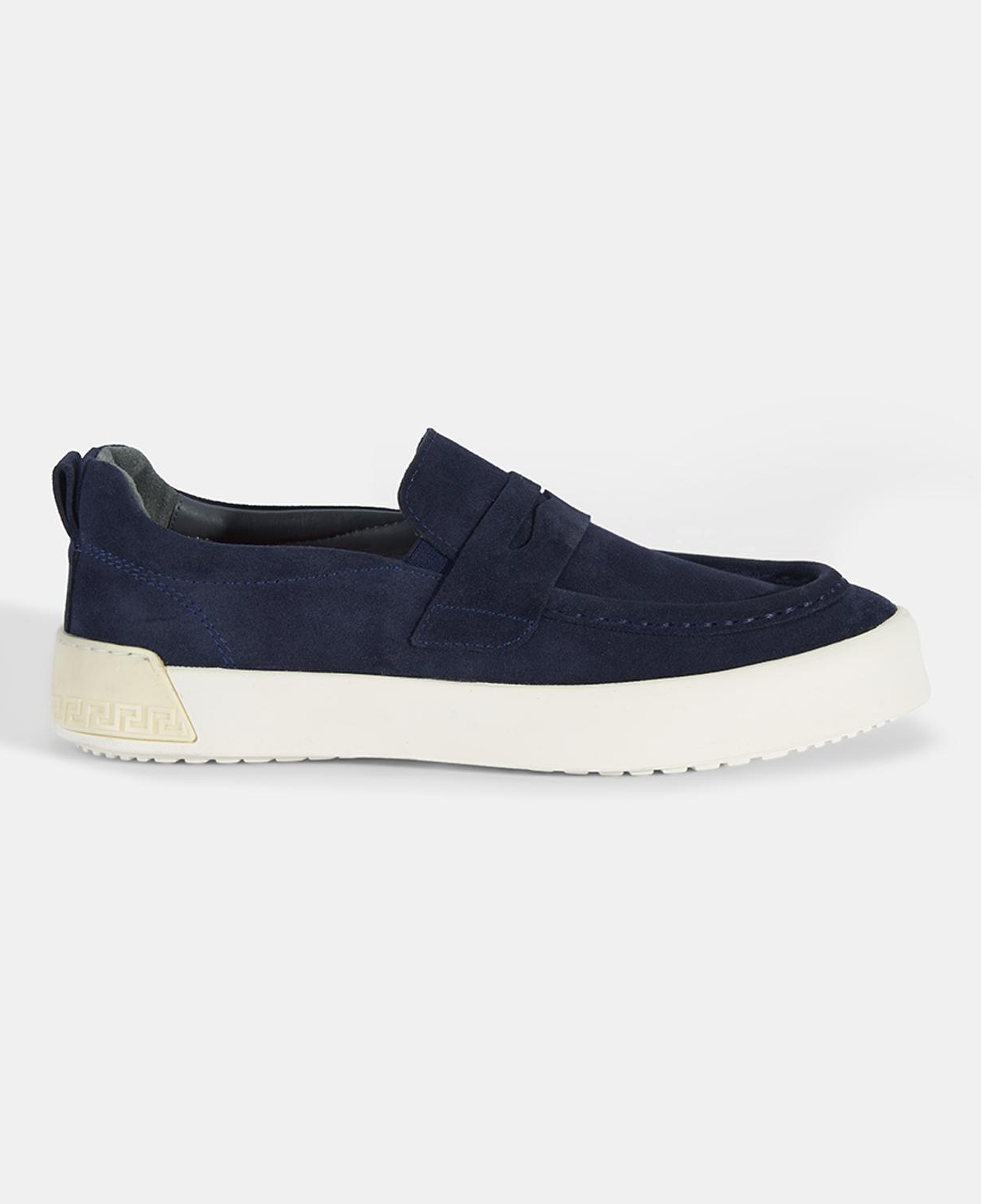 Erkek Lacivert Süet Deri Loafer