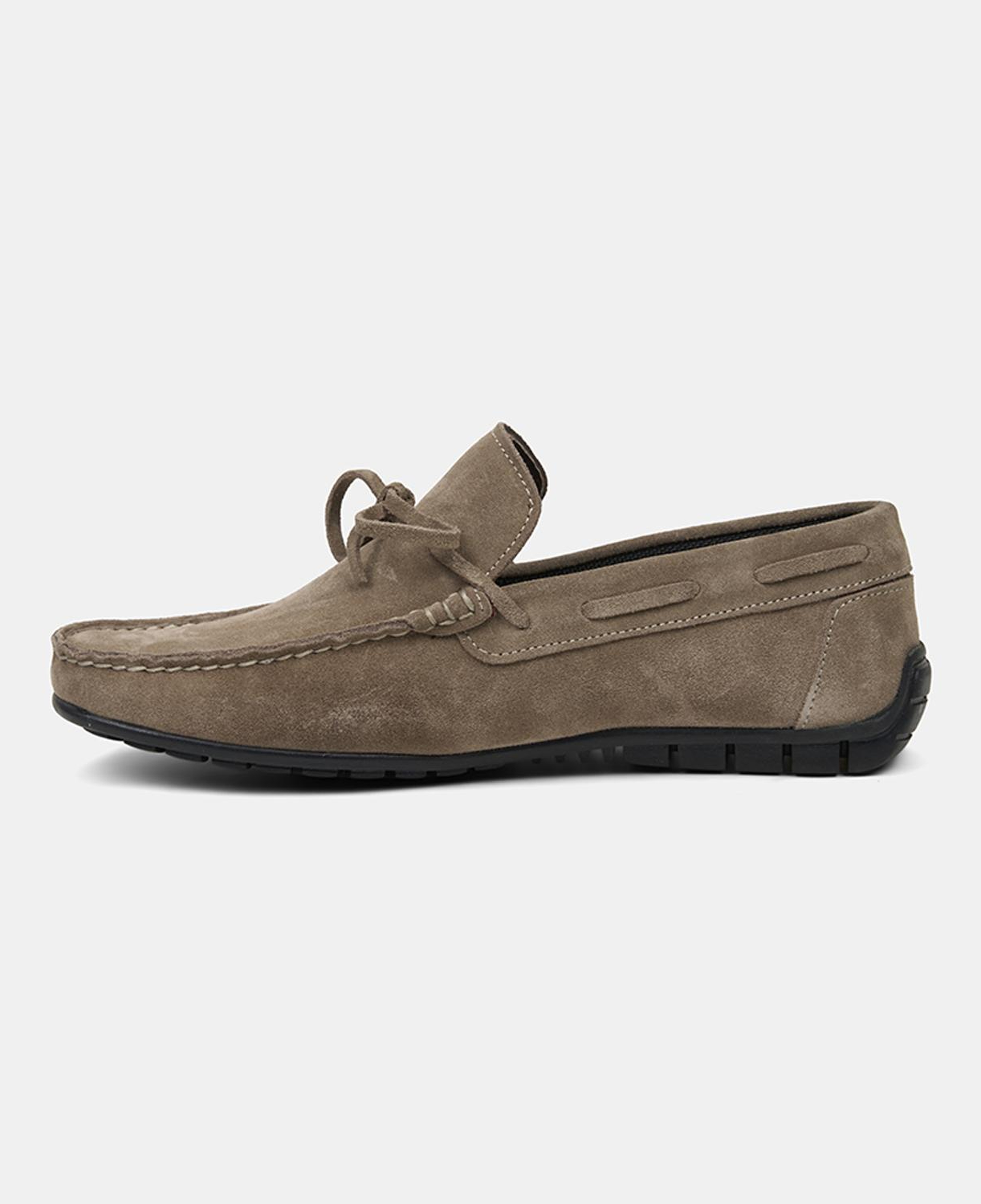Erkek Bej Bağcık Detaylı Süet Loafer