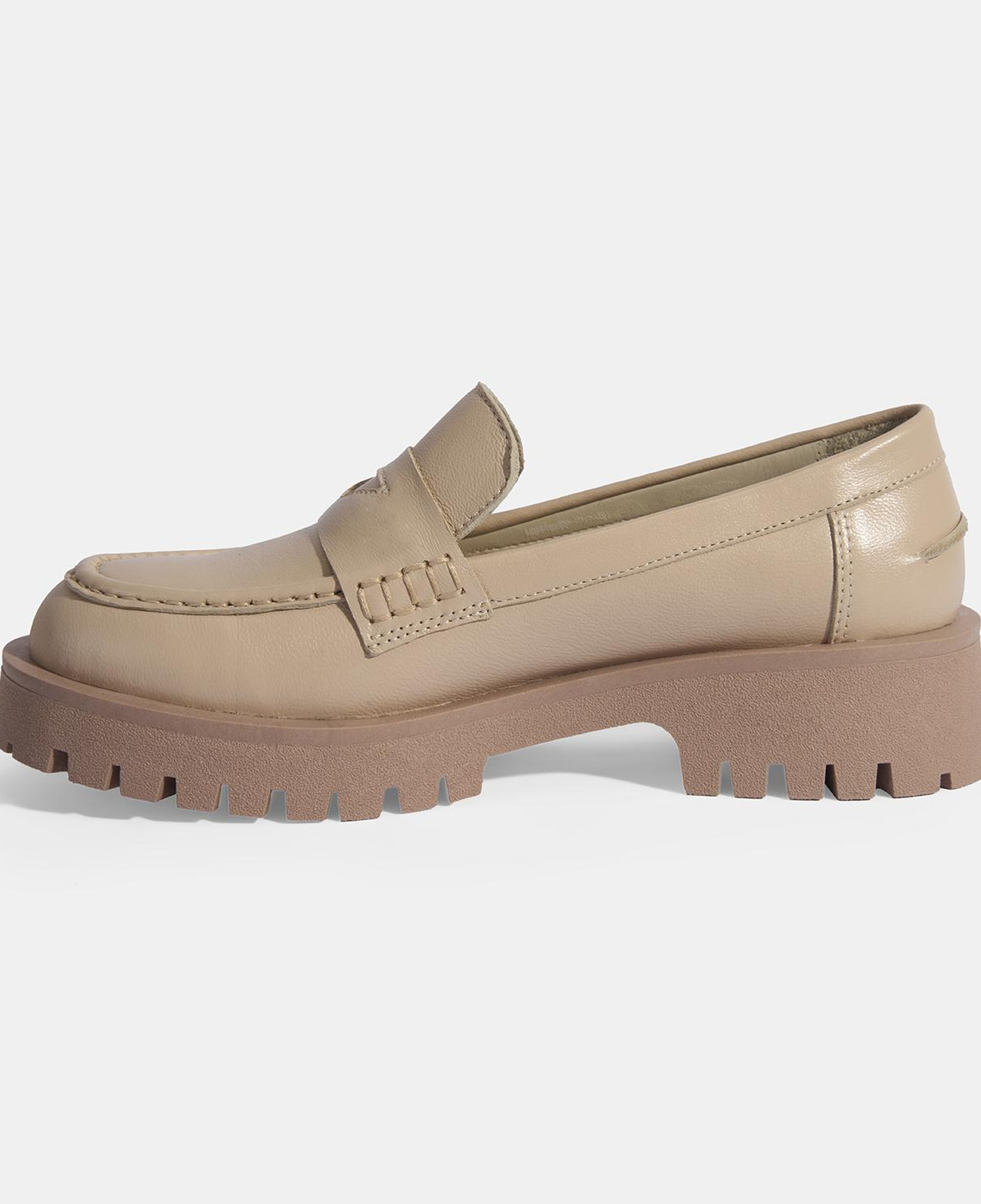 Kadın Taba Slip-On Deri Loafer