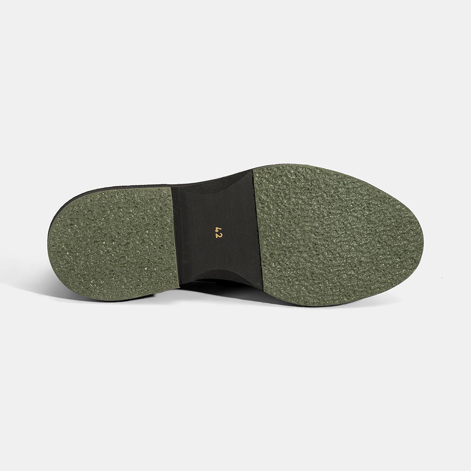 Erkek Siyah Kroko Baskılı Deri Loafer
