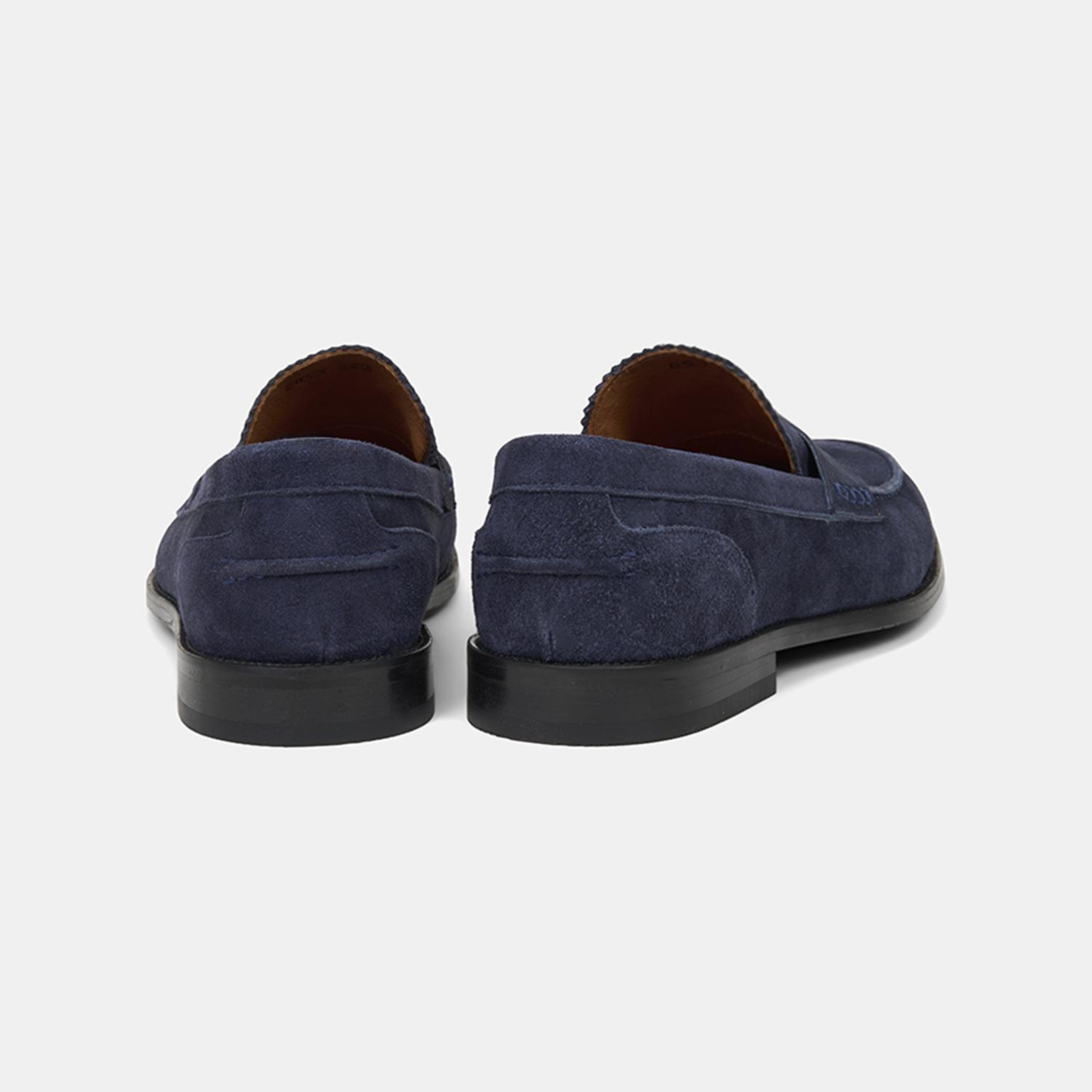 Erkek Lacivert Klasik Süet Deri Loafer