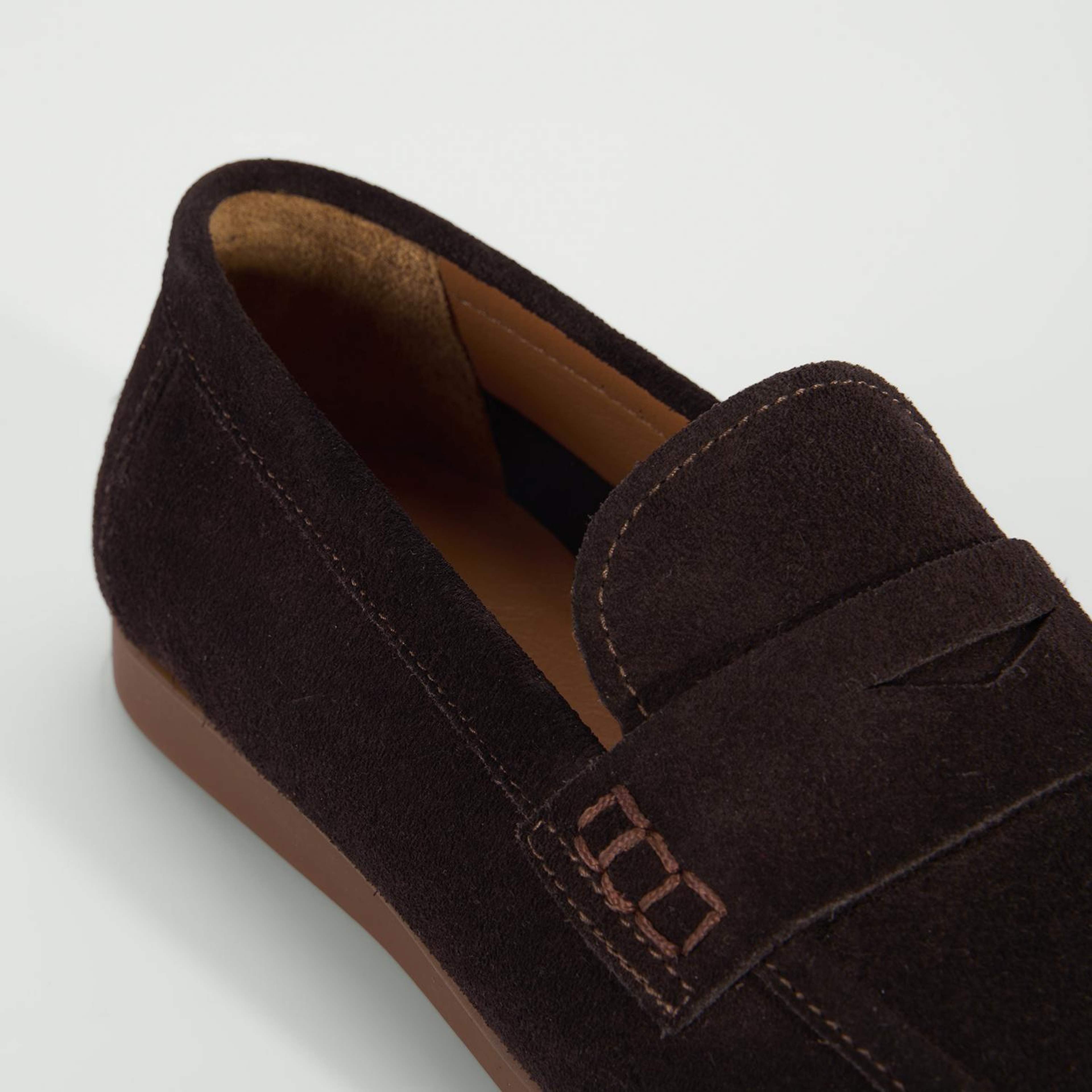 Erkek Kahve Klasik Süet Deri Loafer