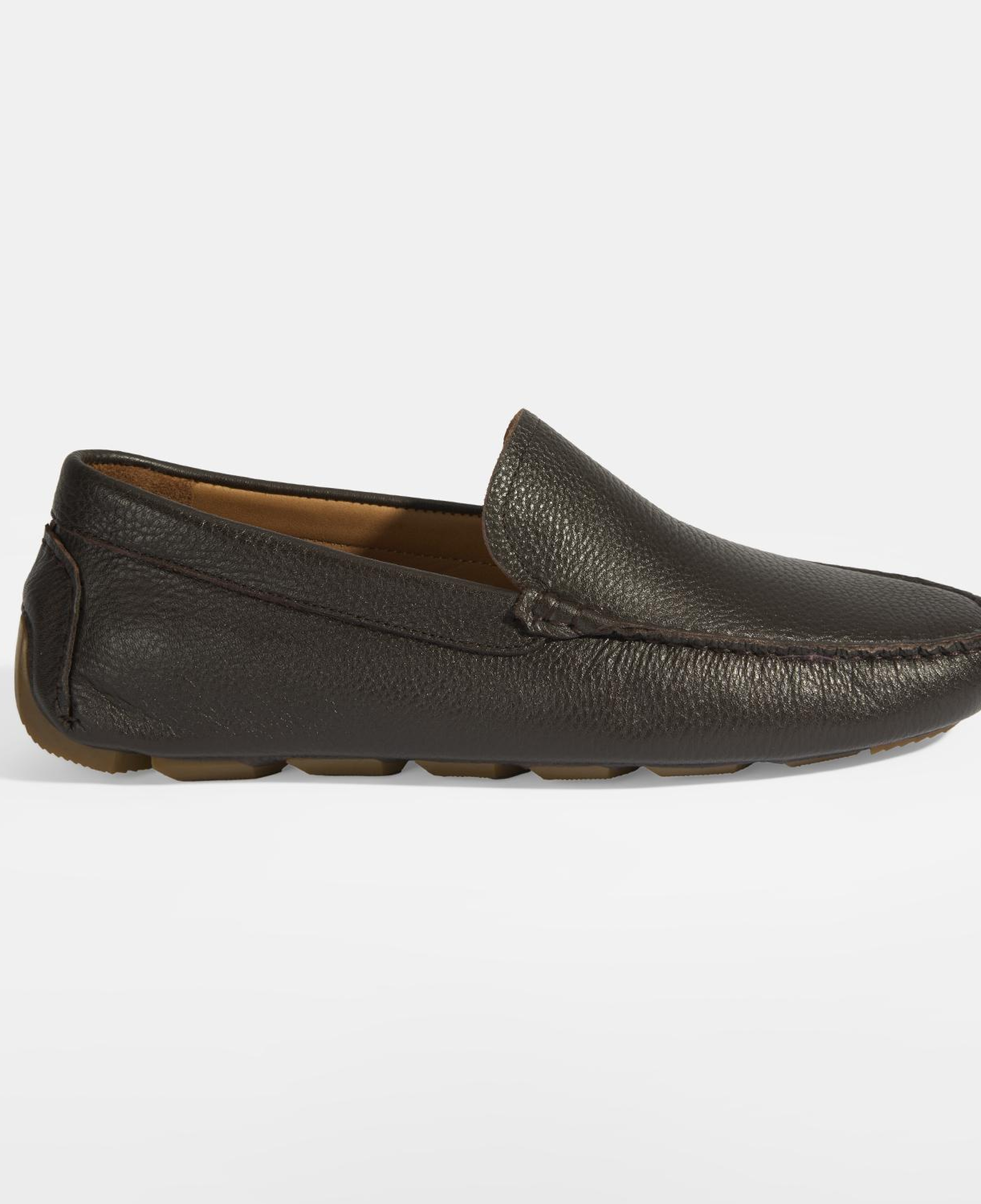 Erkek Kahve Slip-On Deri Loafer