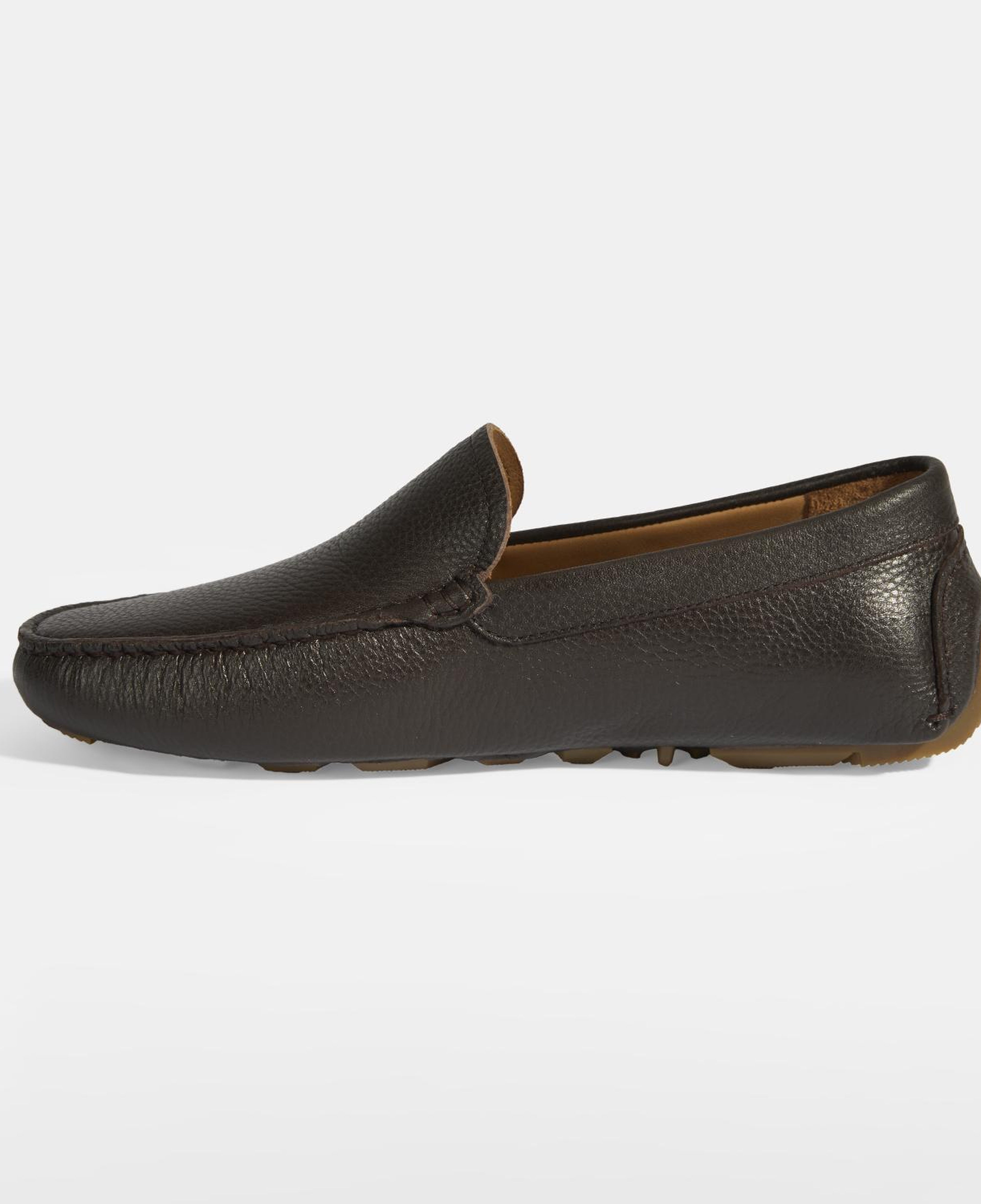 Erkek Kahve Slip-On Deri Loafer