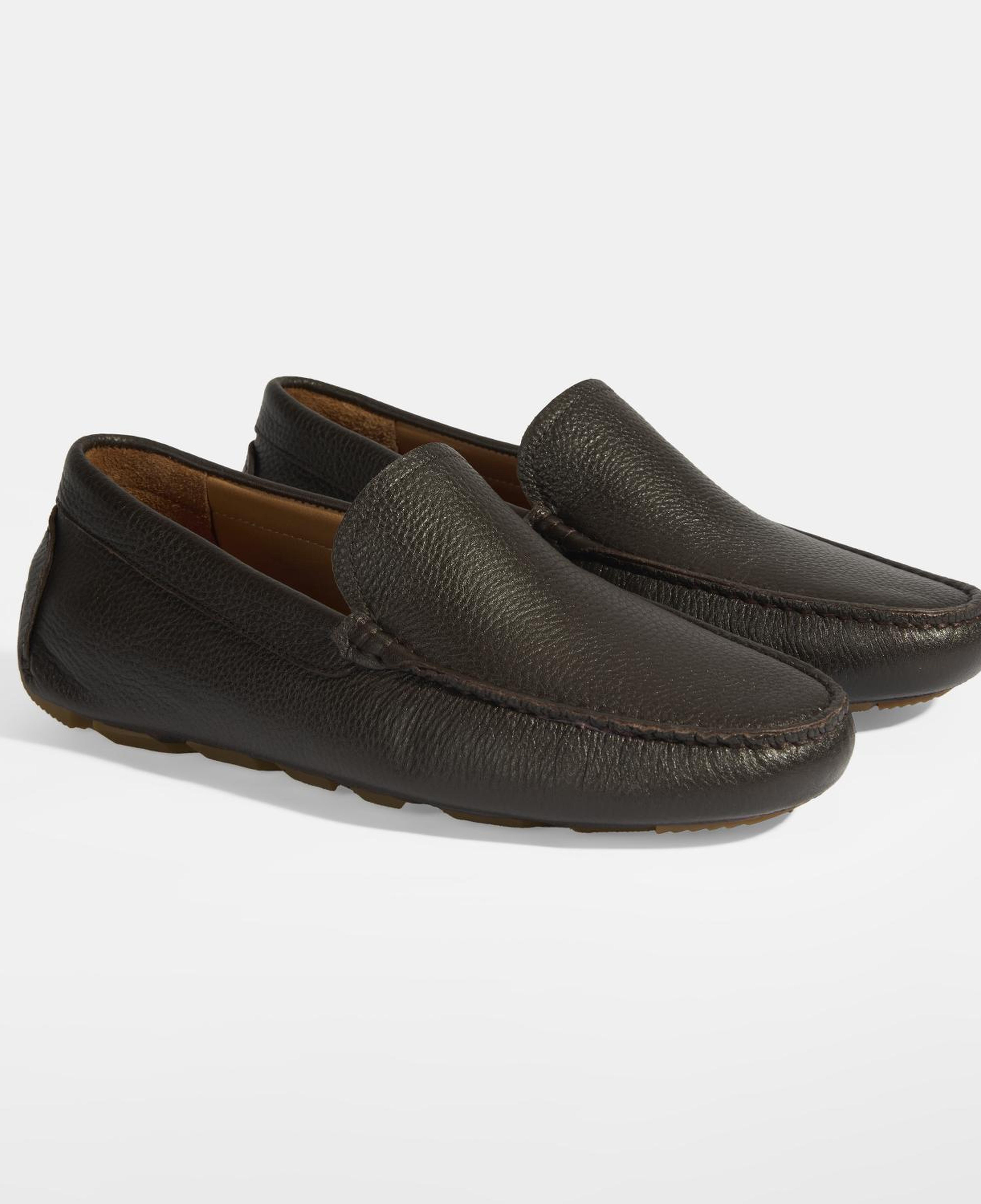 Erkek Kahve Slip-On Deri Loafer