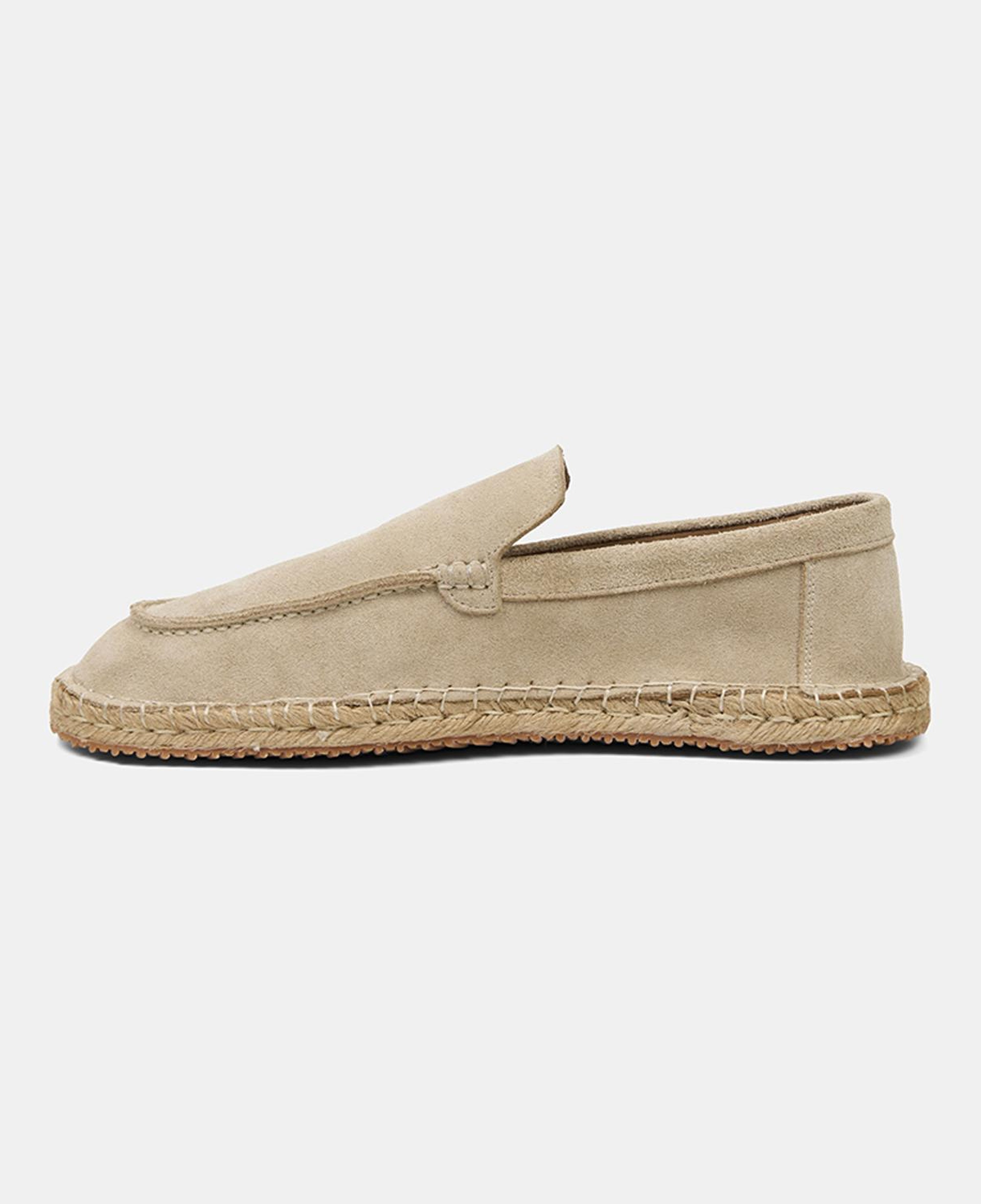 Erkek Bej Spor Süet Deri Espadril