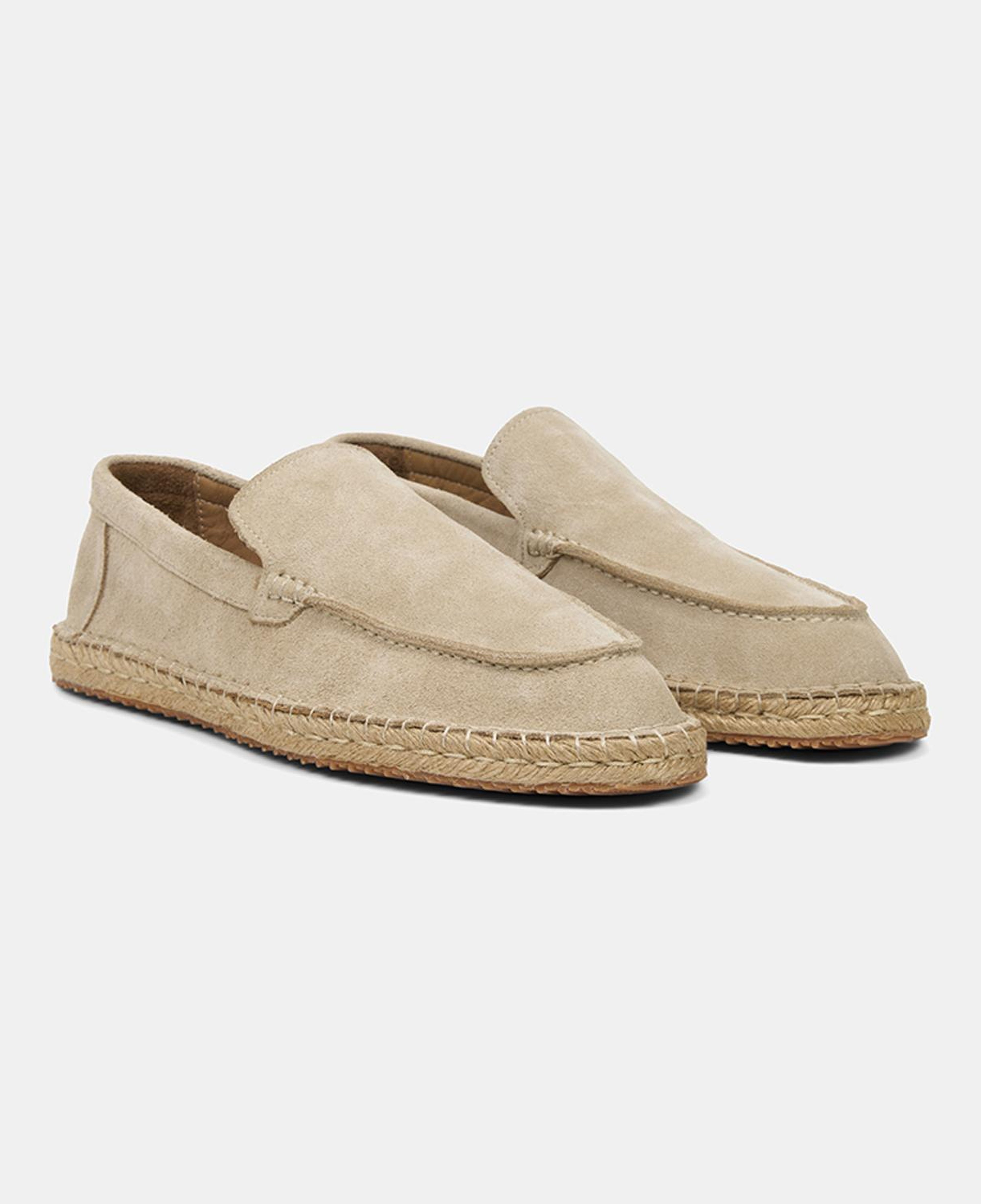 Erkek Bej Spor Süet Deri Espadril