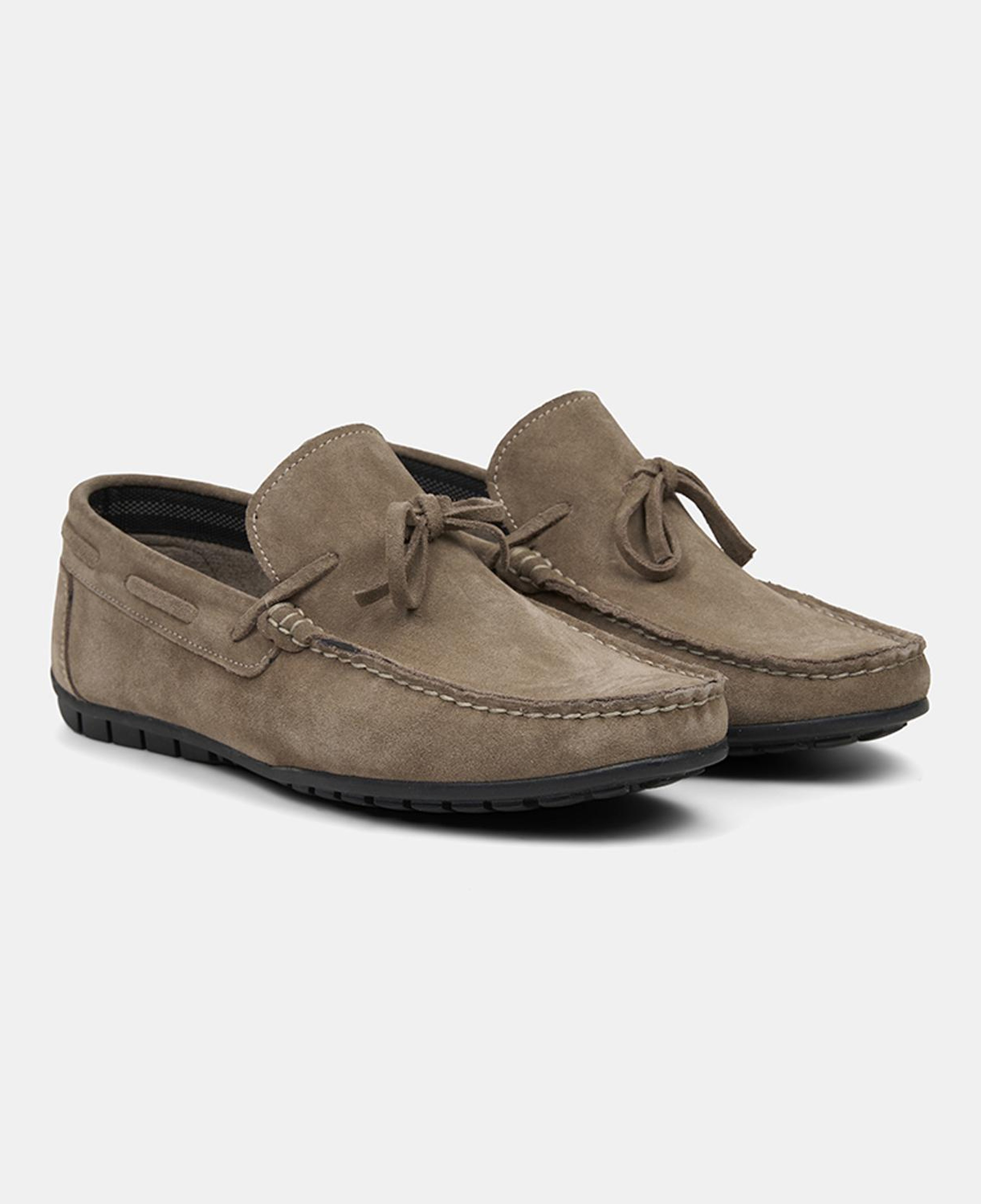 Erkek Bej Bağcık Detaylı Süet Loafer