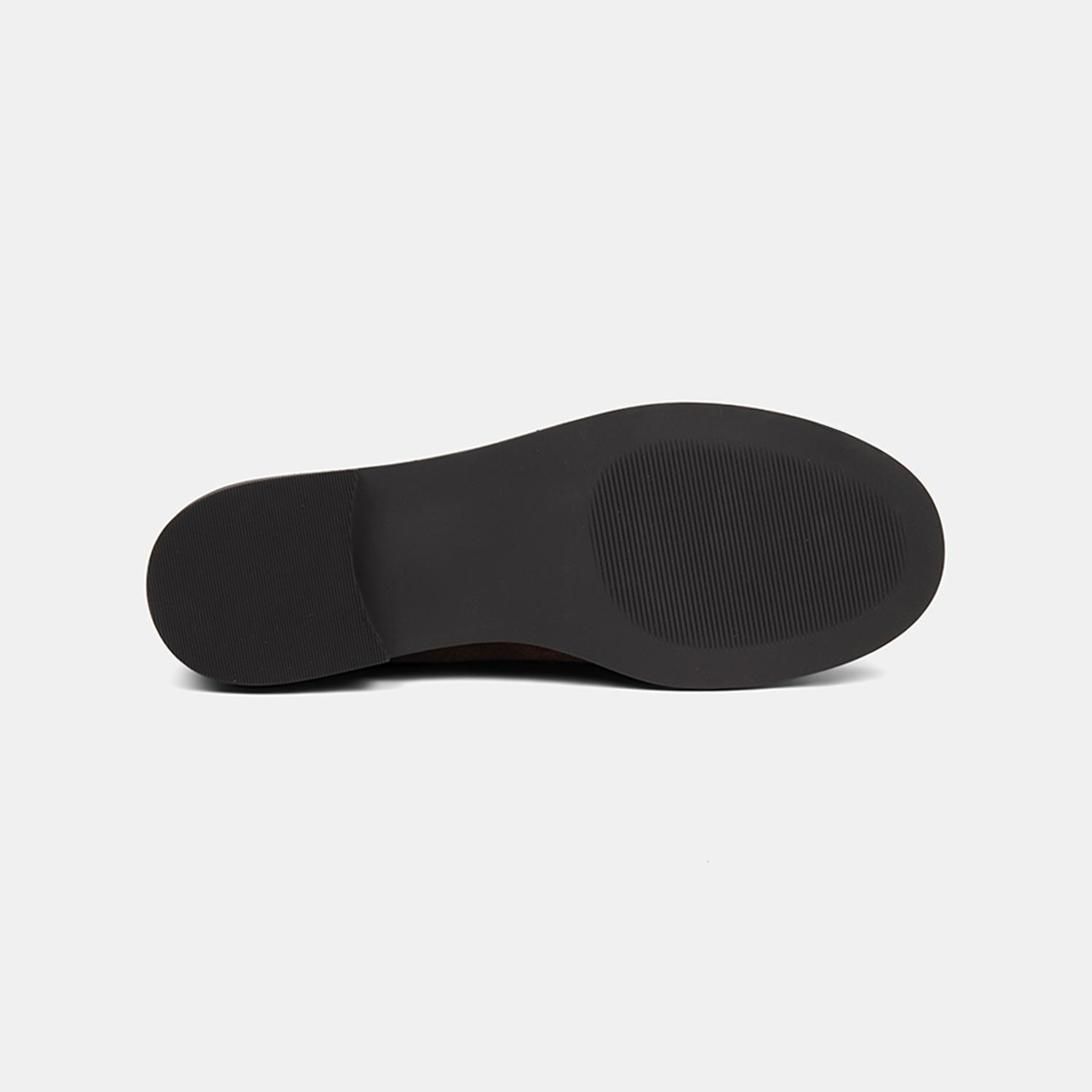 Kadın Kahve Yuvarlak Burun Süet Deri Loafer