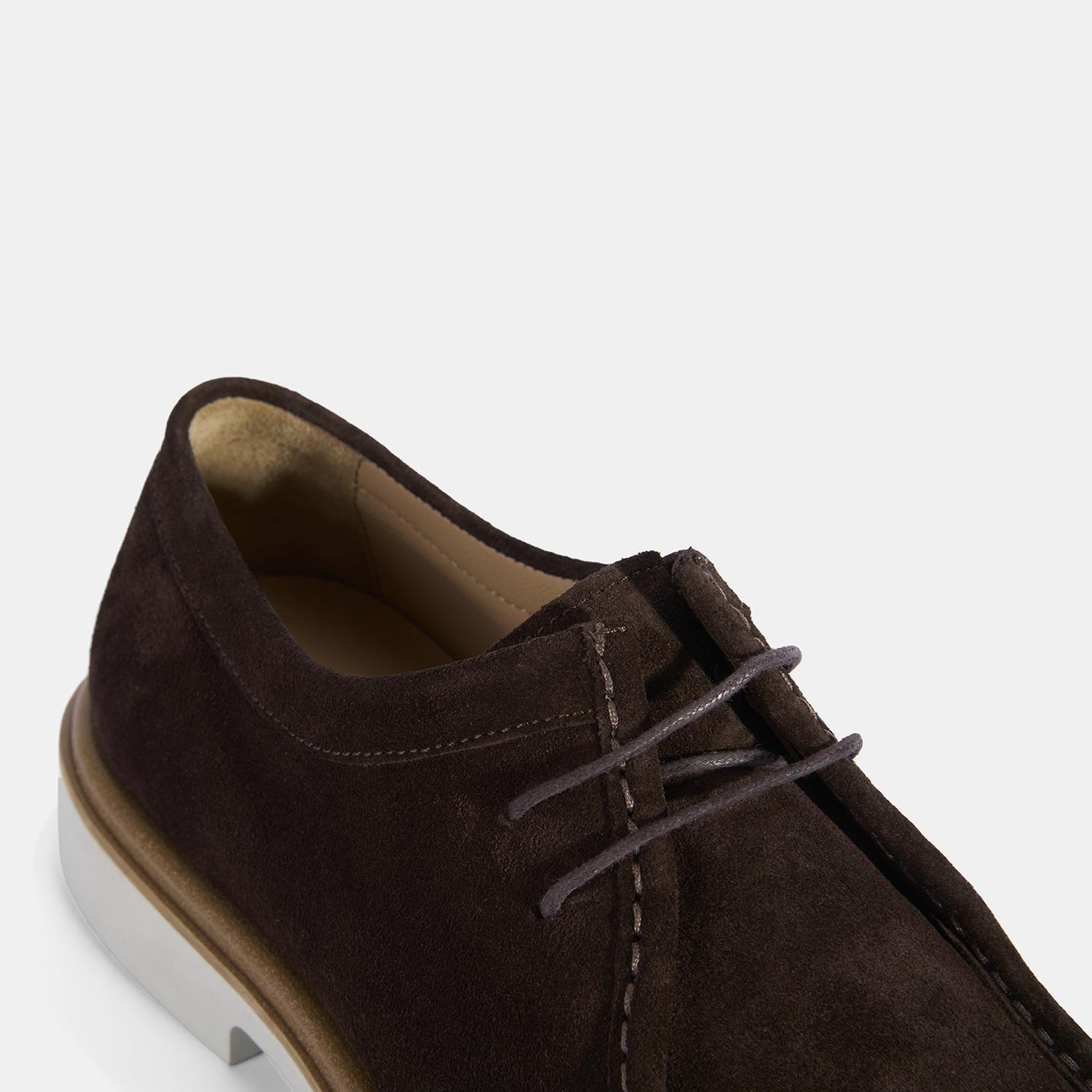 Erkek Acı Kahve Bağcıklı Klasik Süet Ayakkabı