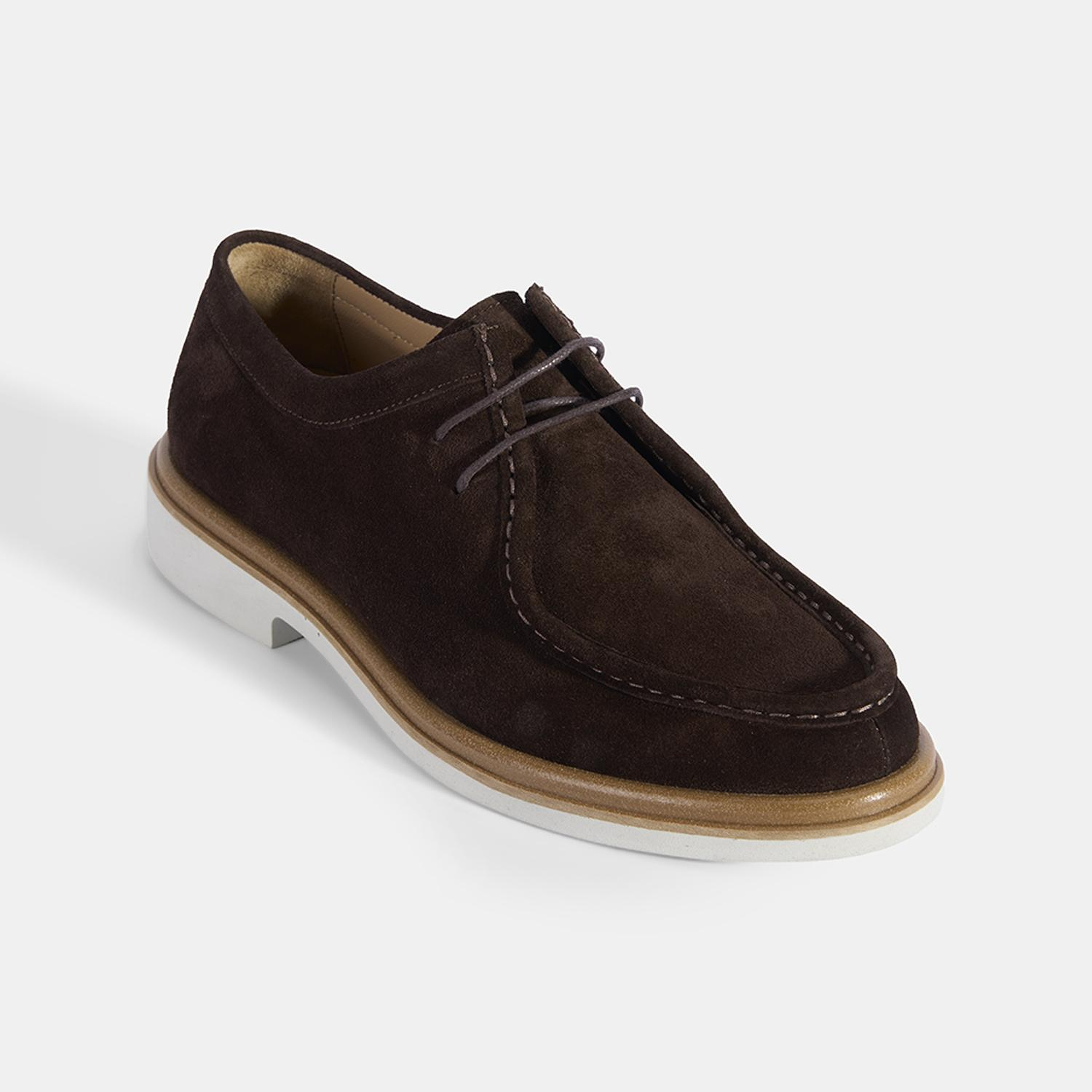Erkek Acı Kahve Bağcıklı Klasik Süet Ayakkabı