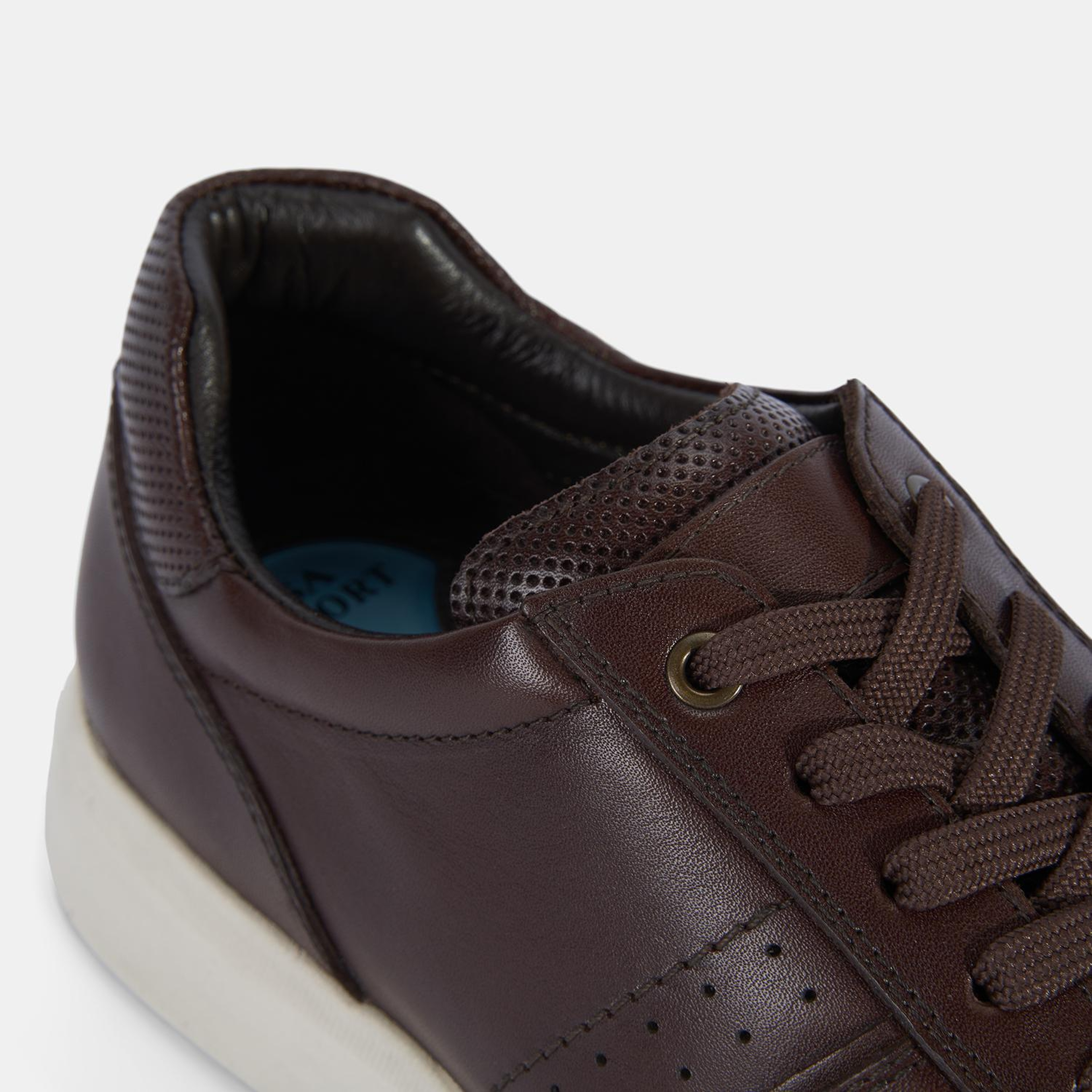 Erkek Kahve DesaComfort Deri Sneaker