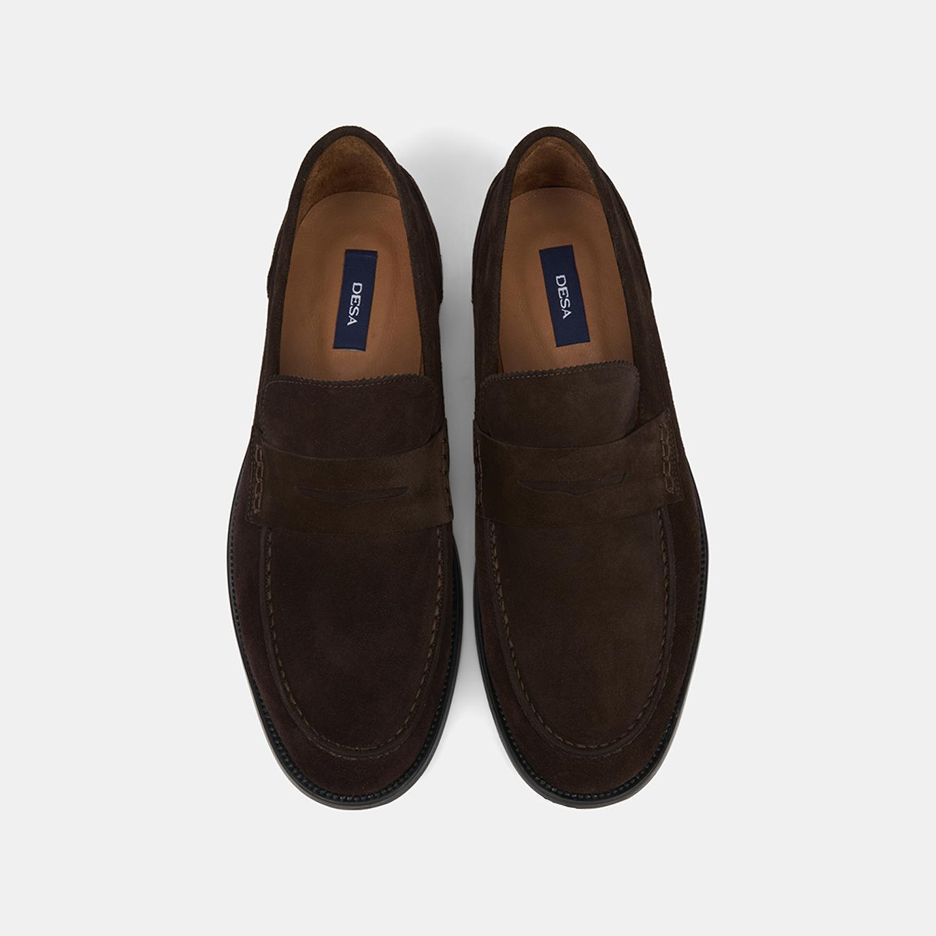 Erkek Acı Kahve Klasik Süet Deri Loafer