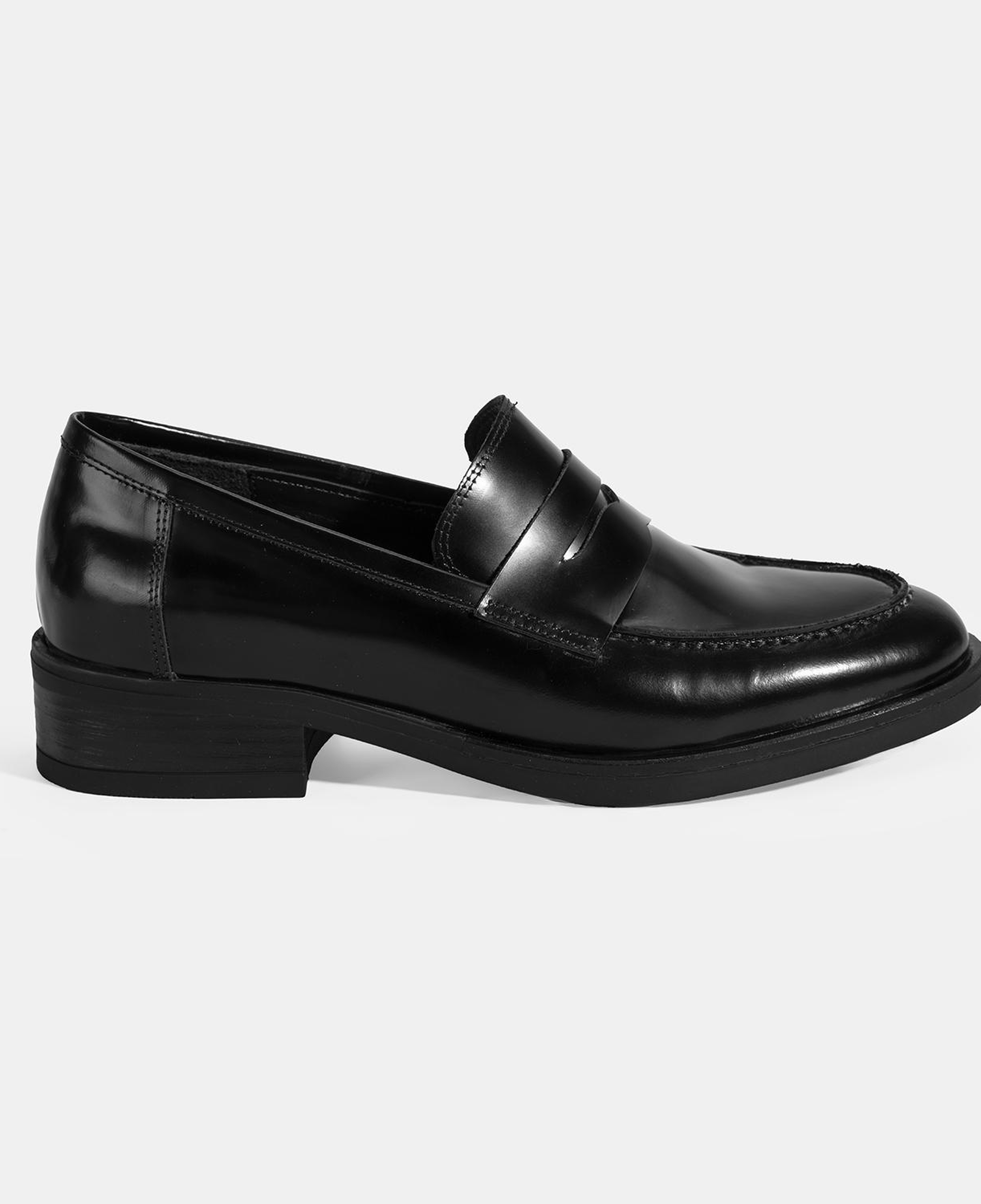 Kadın Siyah Deri Loafer