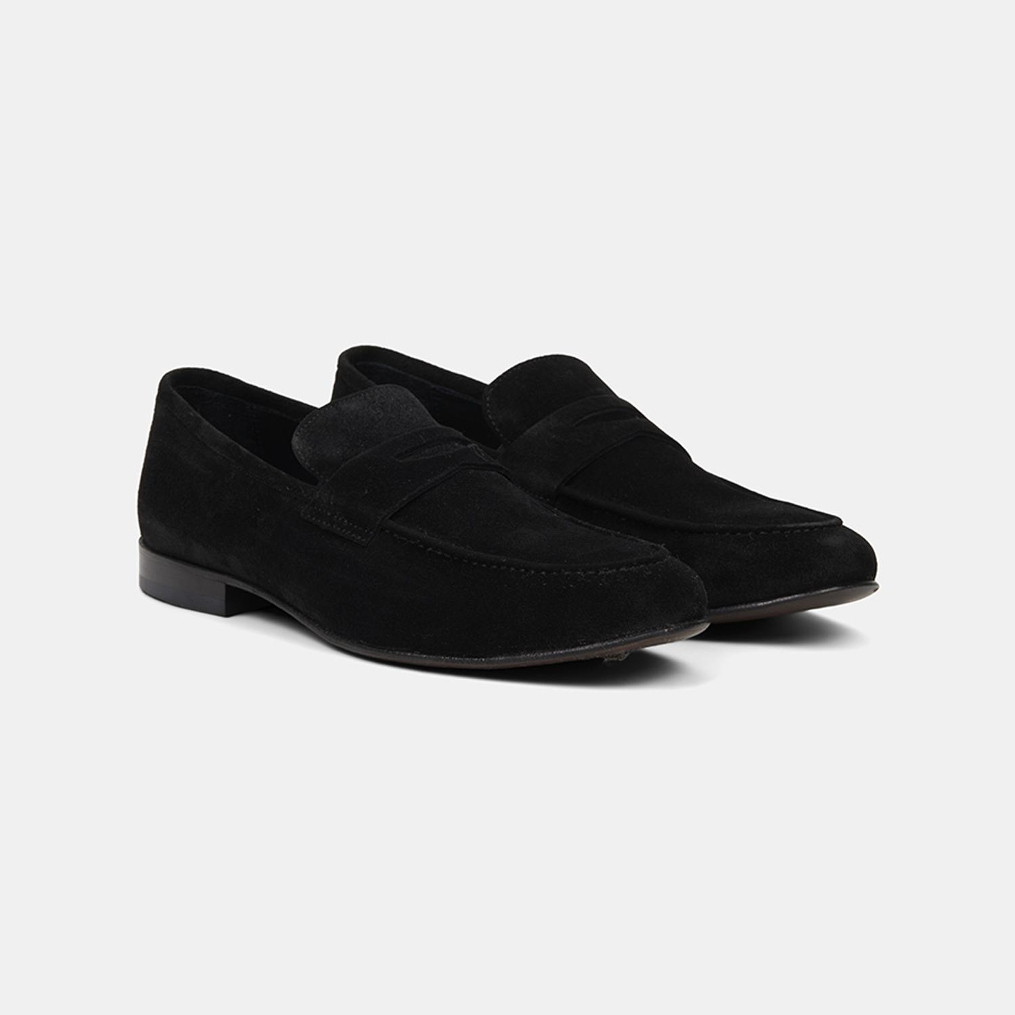 Erkek Siyah Klasik Süet Loafer
