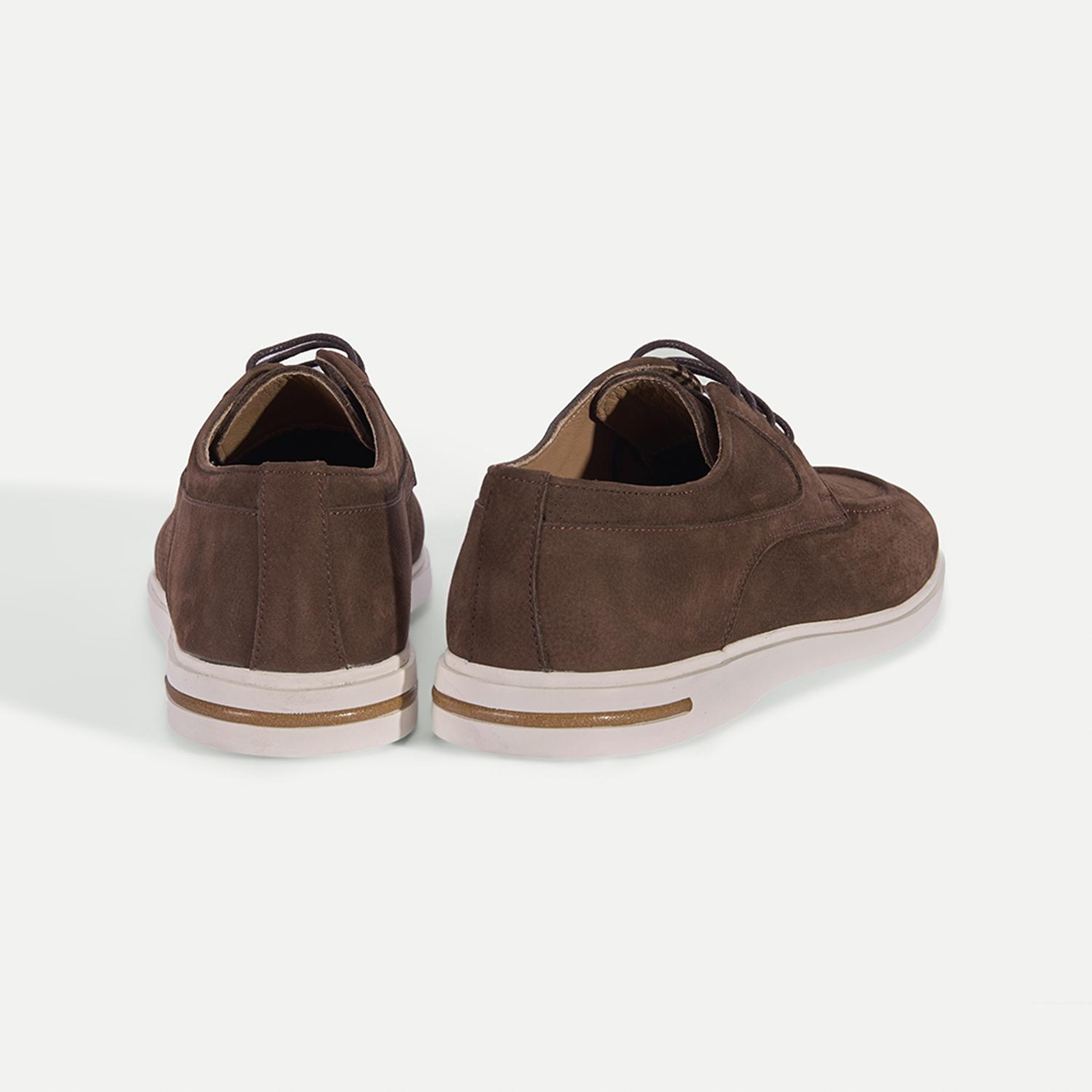 Erkek Kahve Bağcıklı Nubuk Deri Perforeli Günlük Ayakkabı