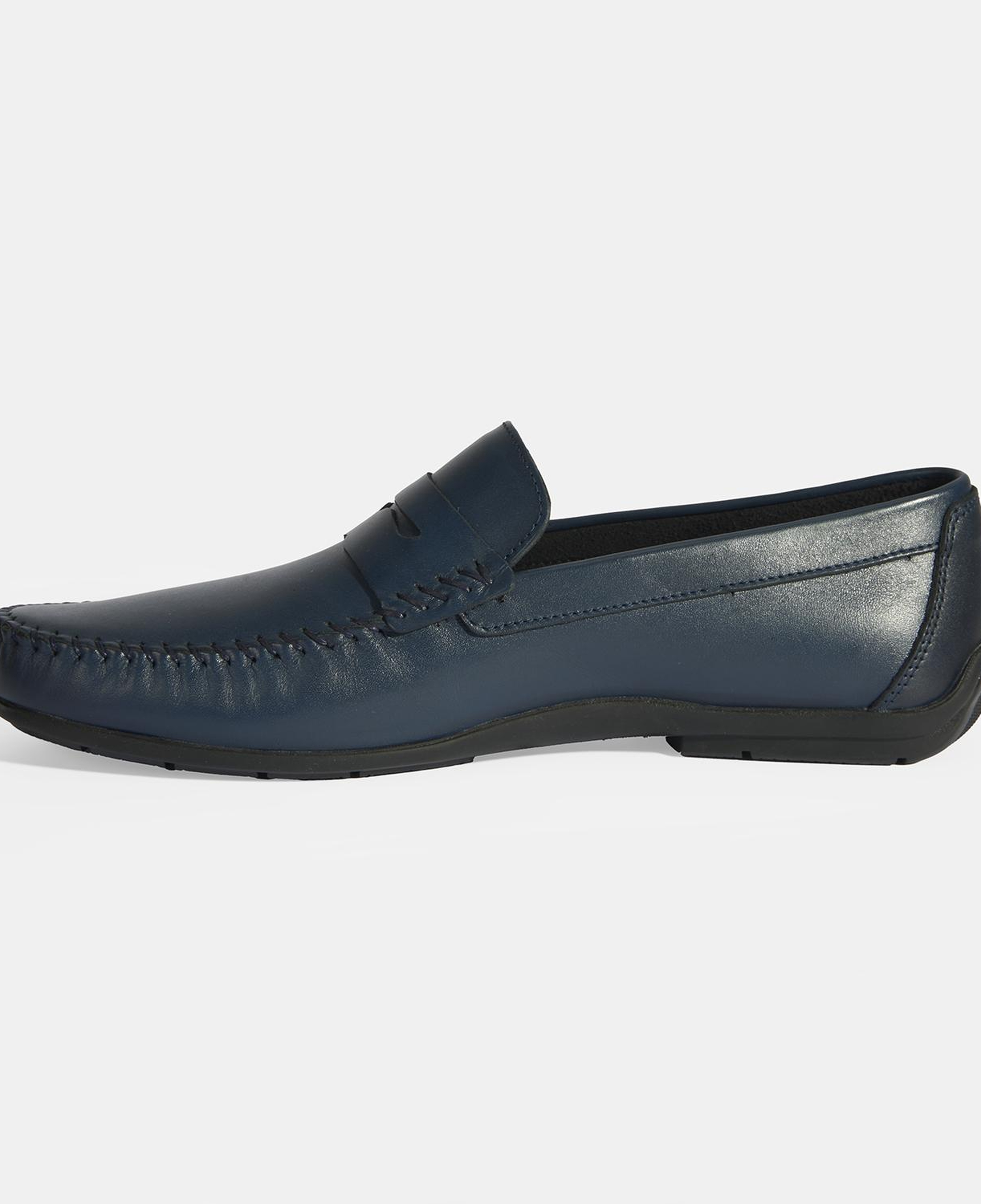 Jovian Lacivert Erkek Deri Slip-On Loafer
