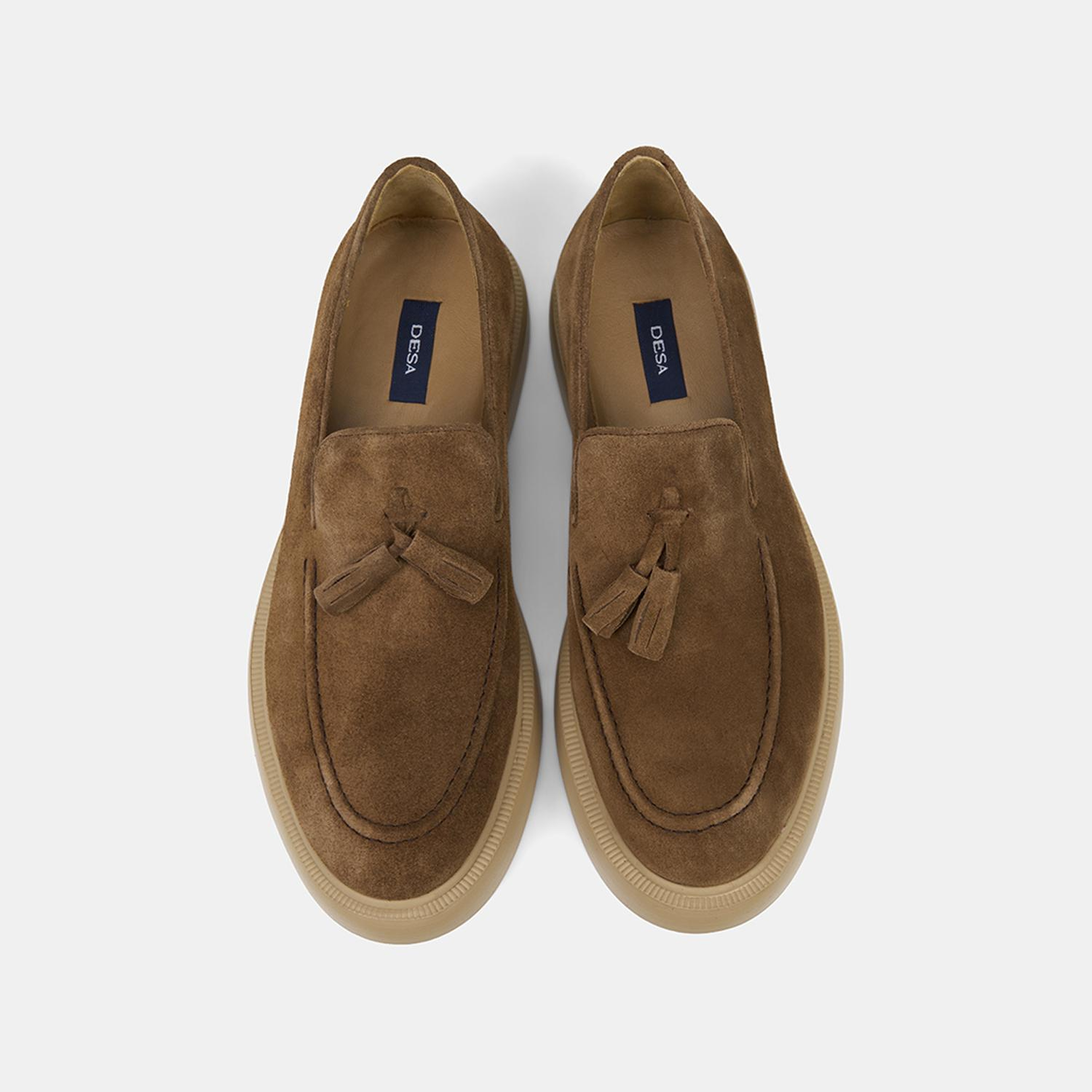 Erkek Taba Püskül Detaylı Klasik Süet Loafer