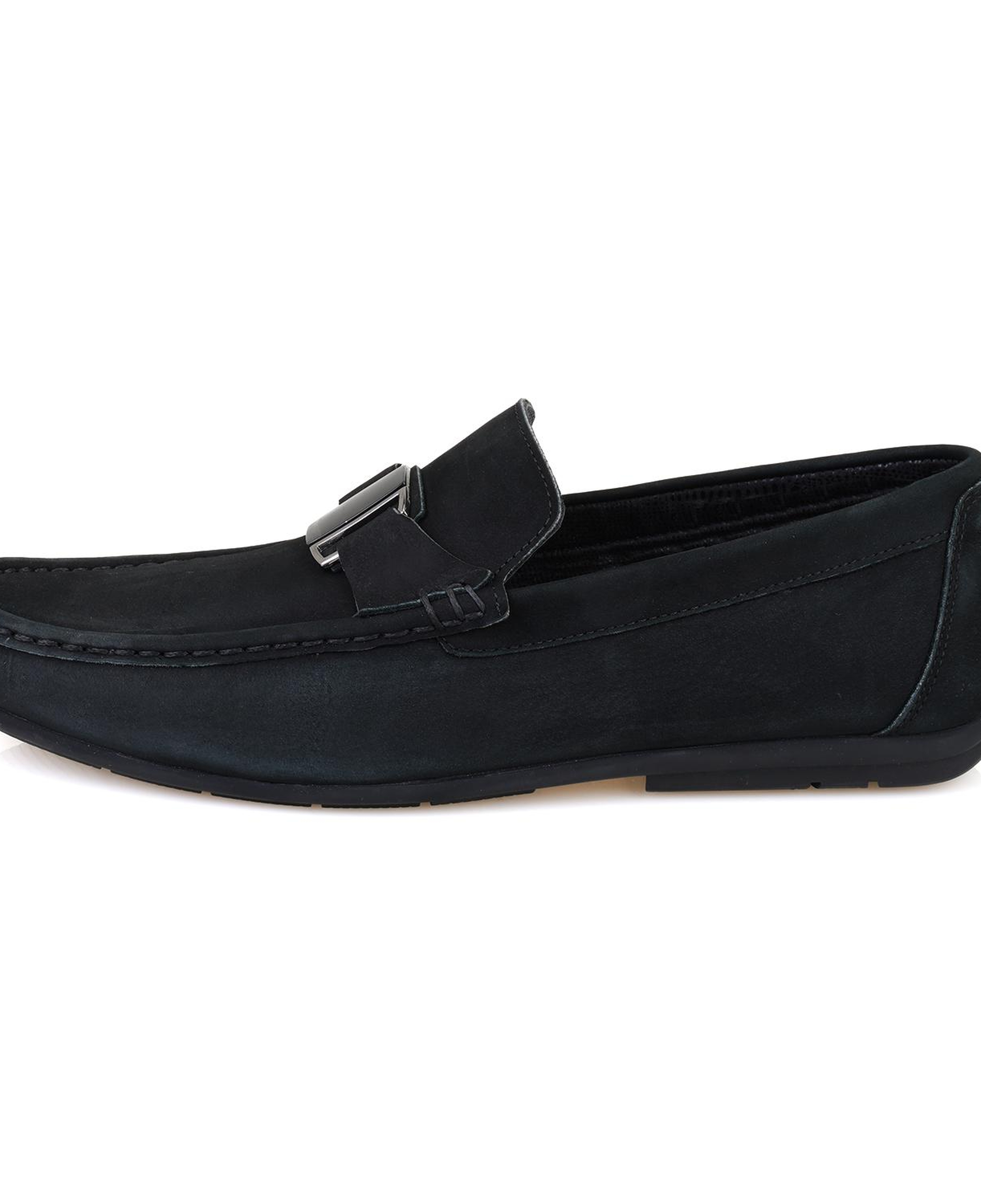 Craig Siyah Erkek Süet Deri Loafer