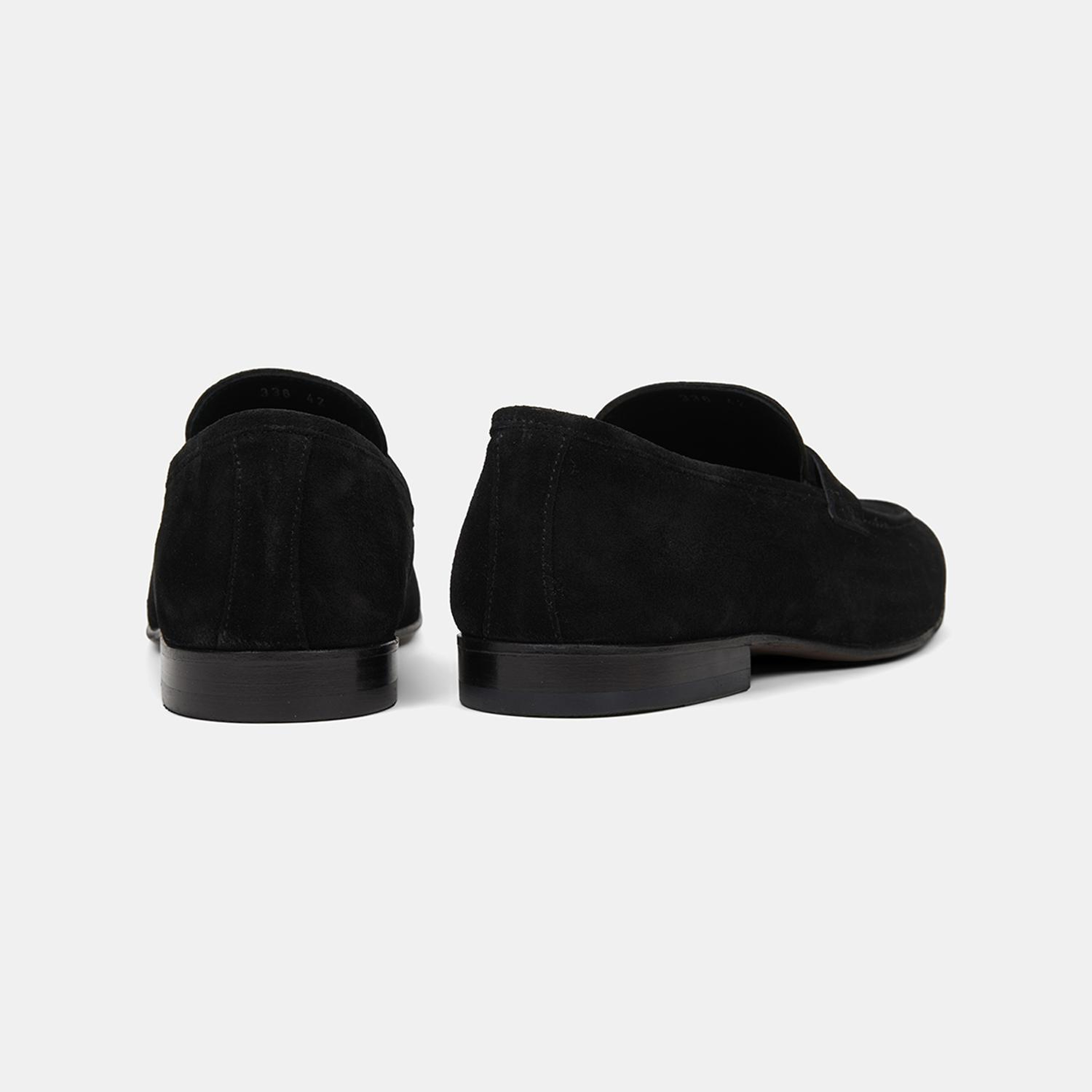 Erkek Siyah Klasik Süet Loafer