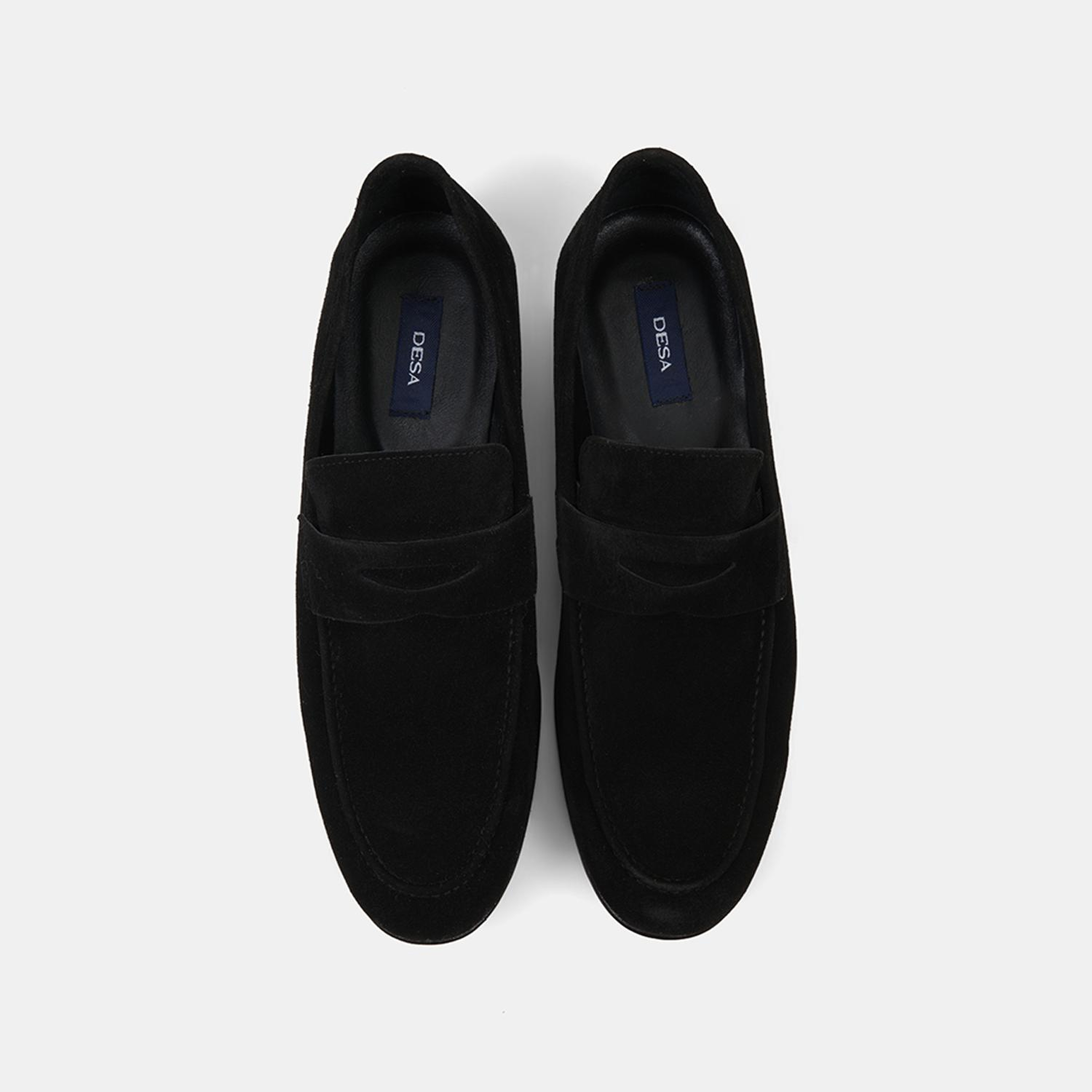 Erkek Siyah Klasik Süet Loafer