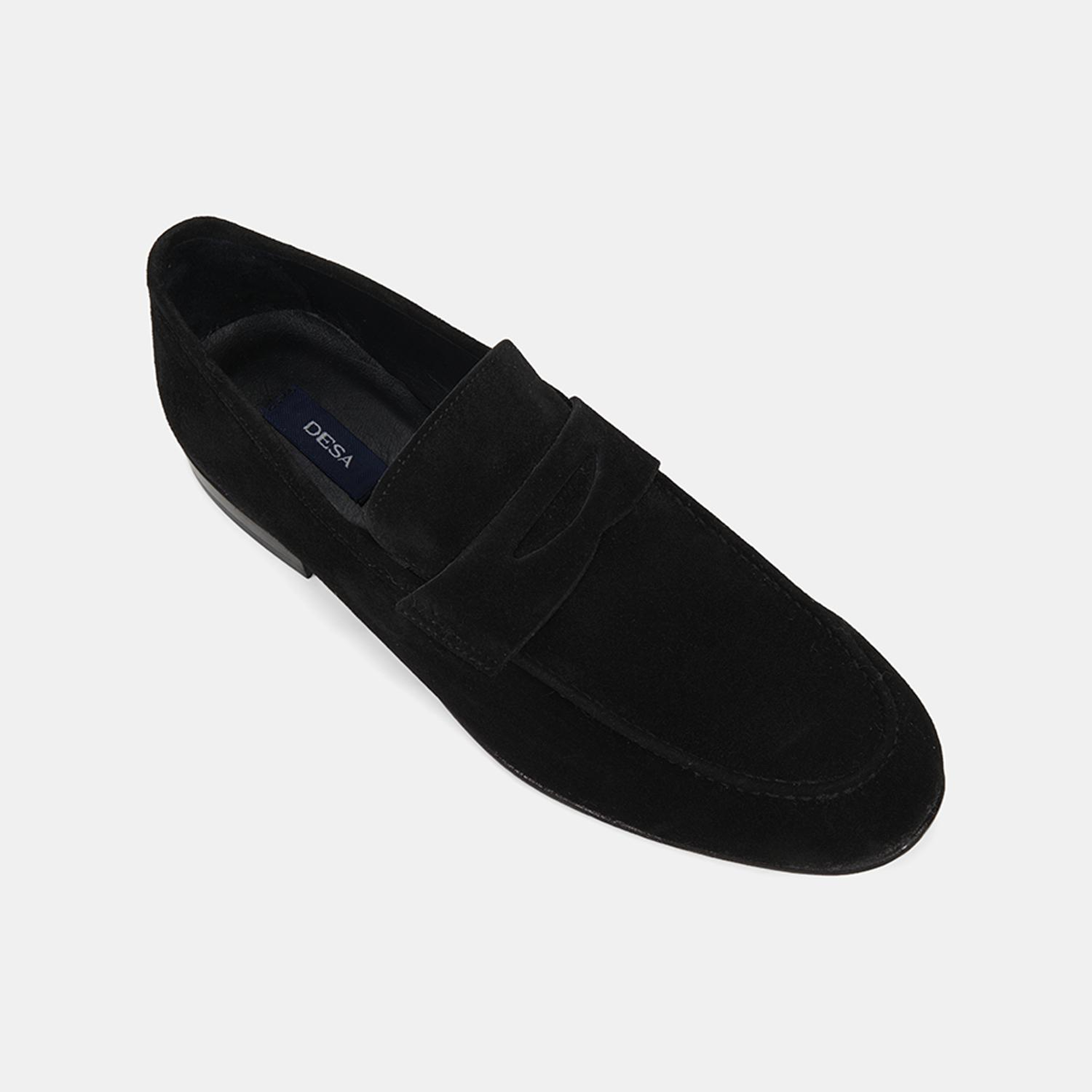 Erkek Siyah Klasik Süet Loafer