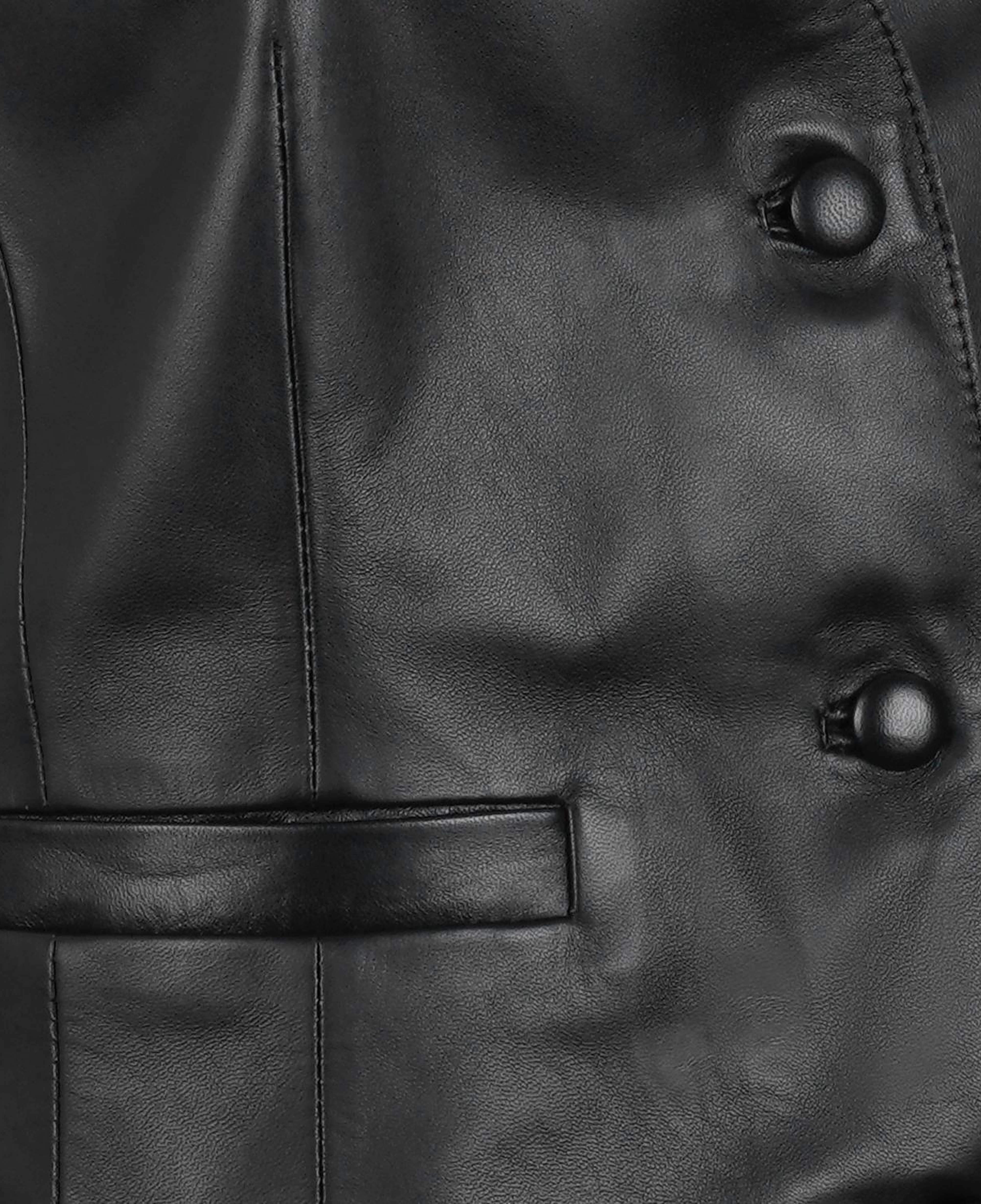 Itala Siyah Kadın Deri Yelek