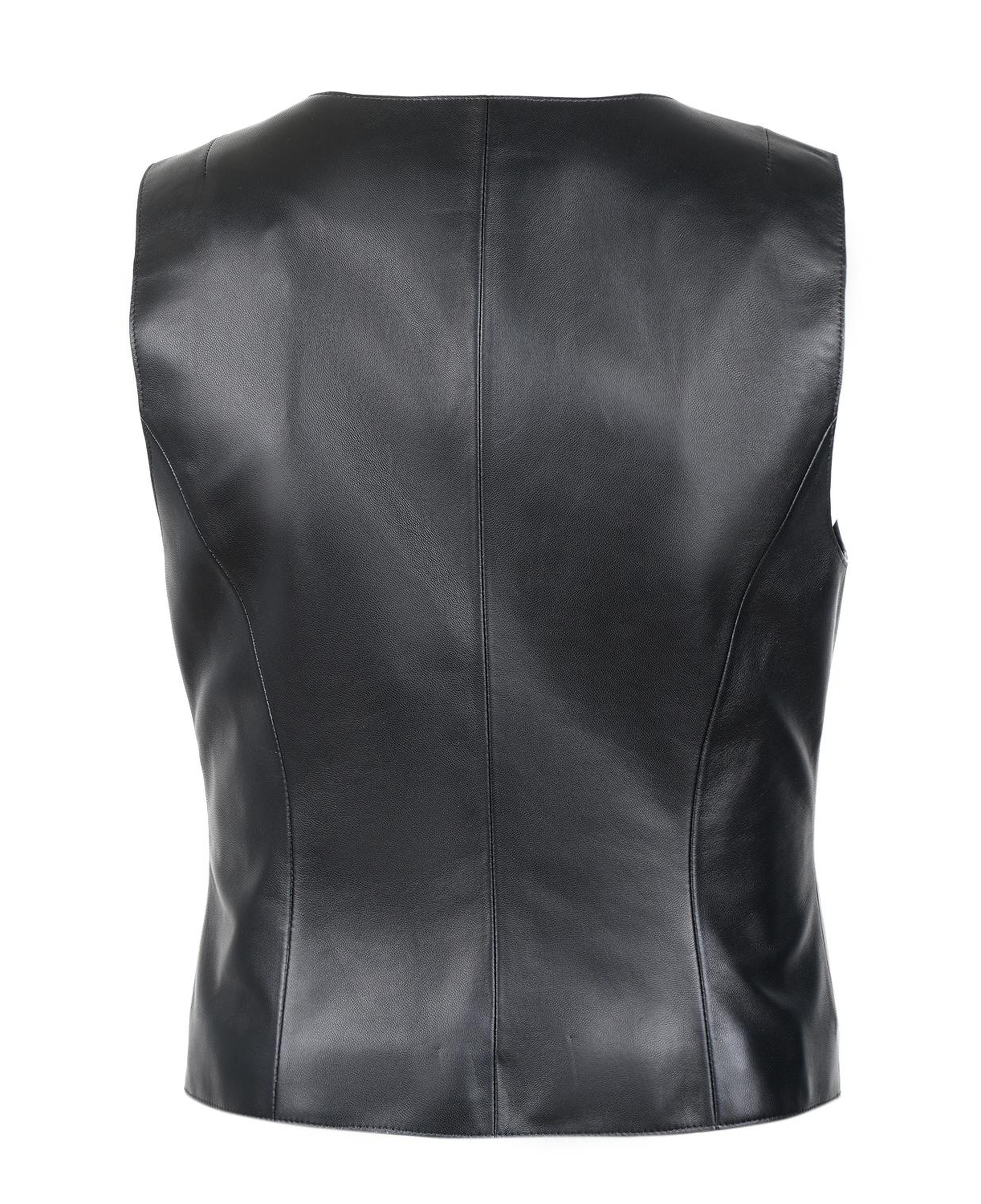 Itala Siyah Kadın Deri Yelek