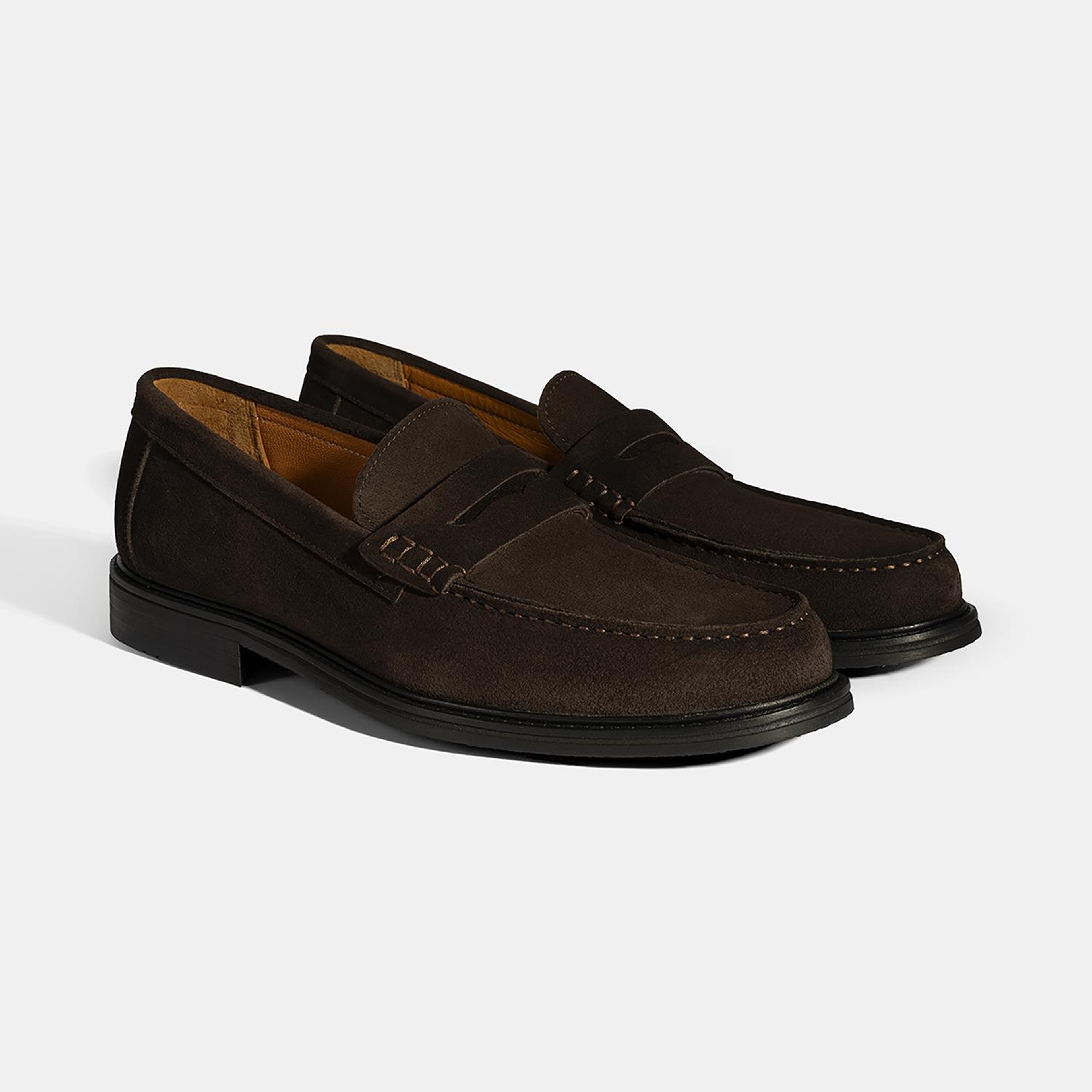 Erkek Kahve Süet Deri Loafer