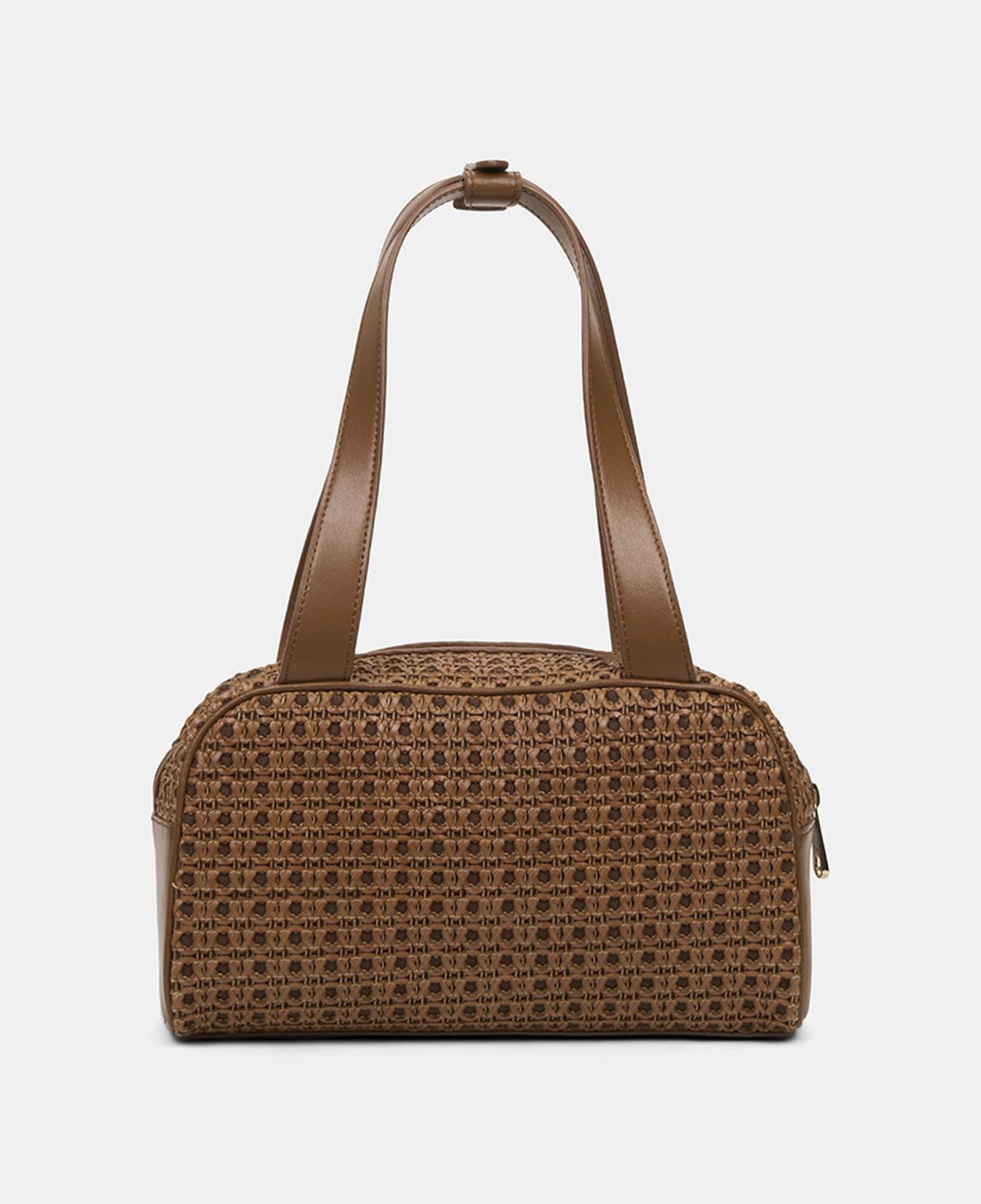 Kadın Taba Örgü Detaylı Logolu Omuz Çantası