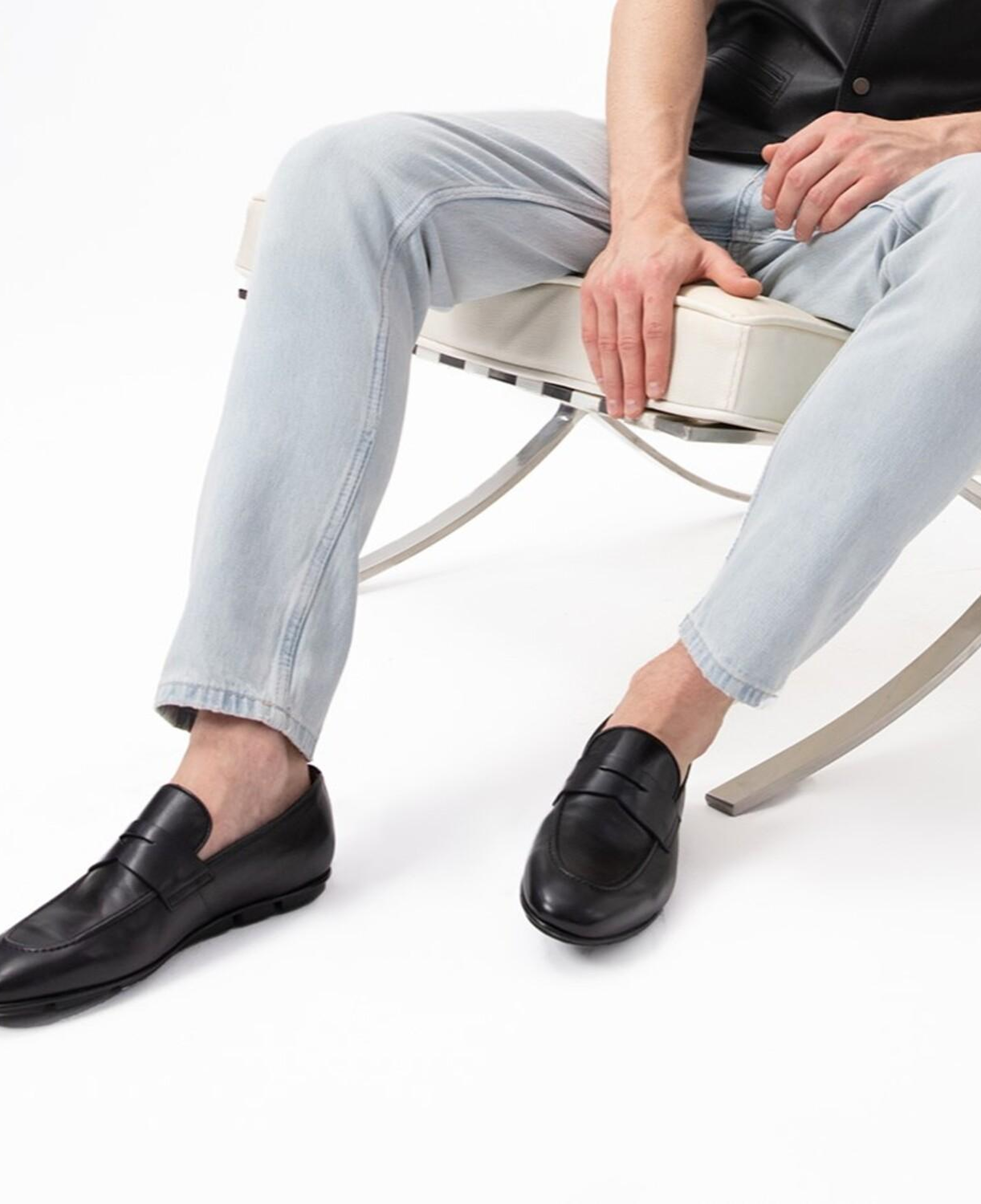 Derek Siyah Erkek Deri Günlük Ayakkabı