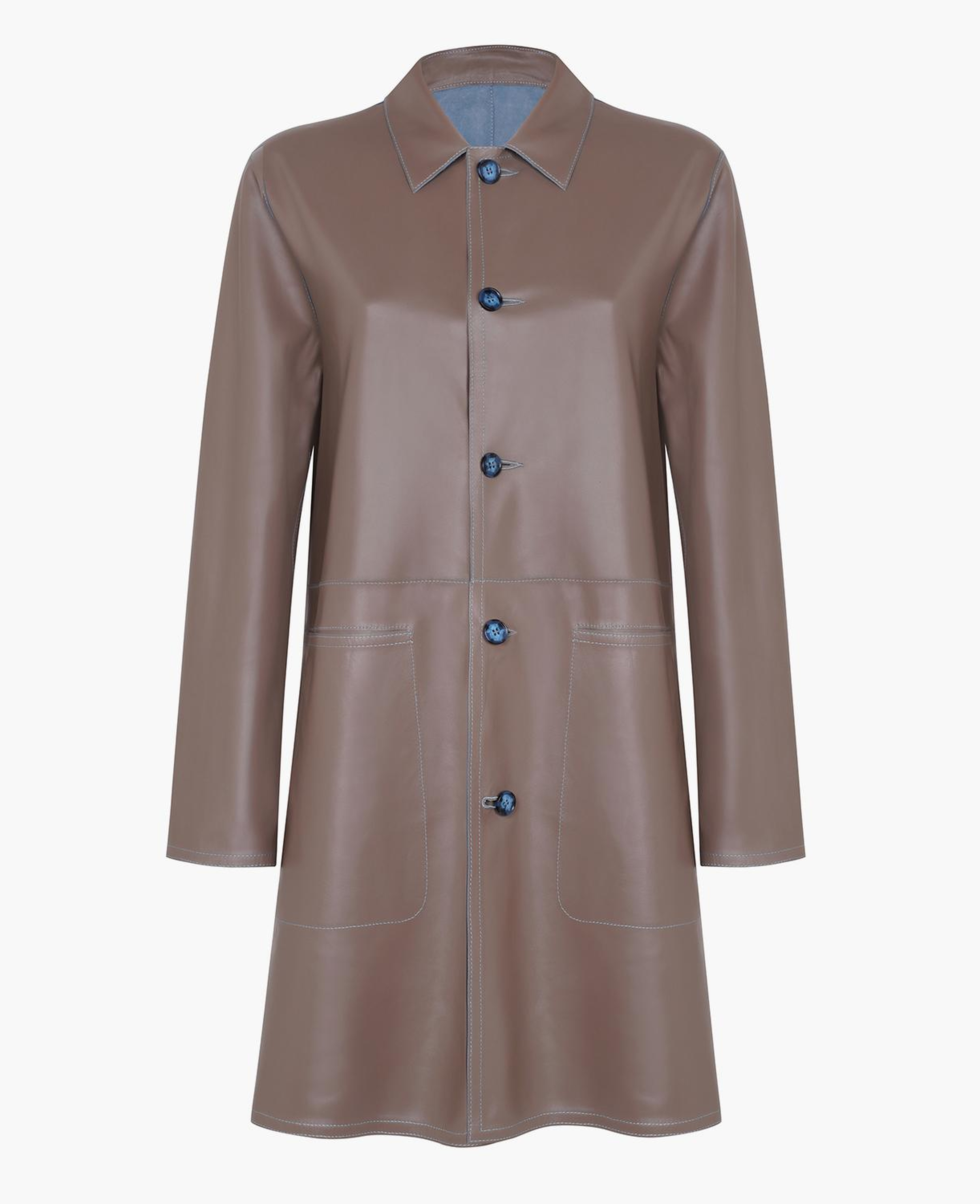 Simonetta Kadın Çift Taraflı Süet Deri Pardösü