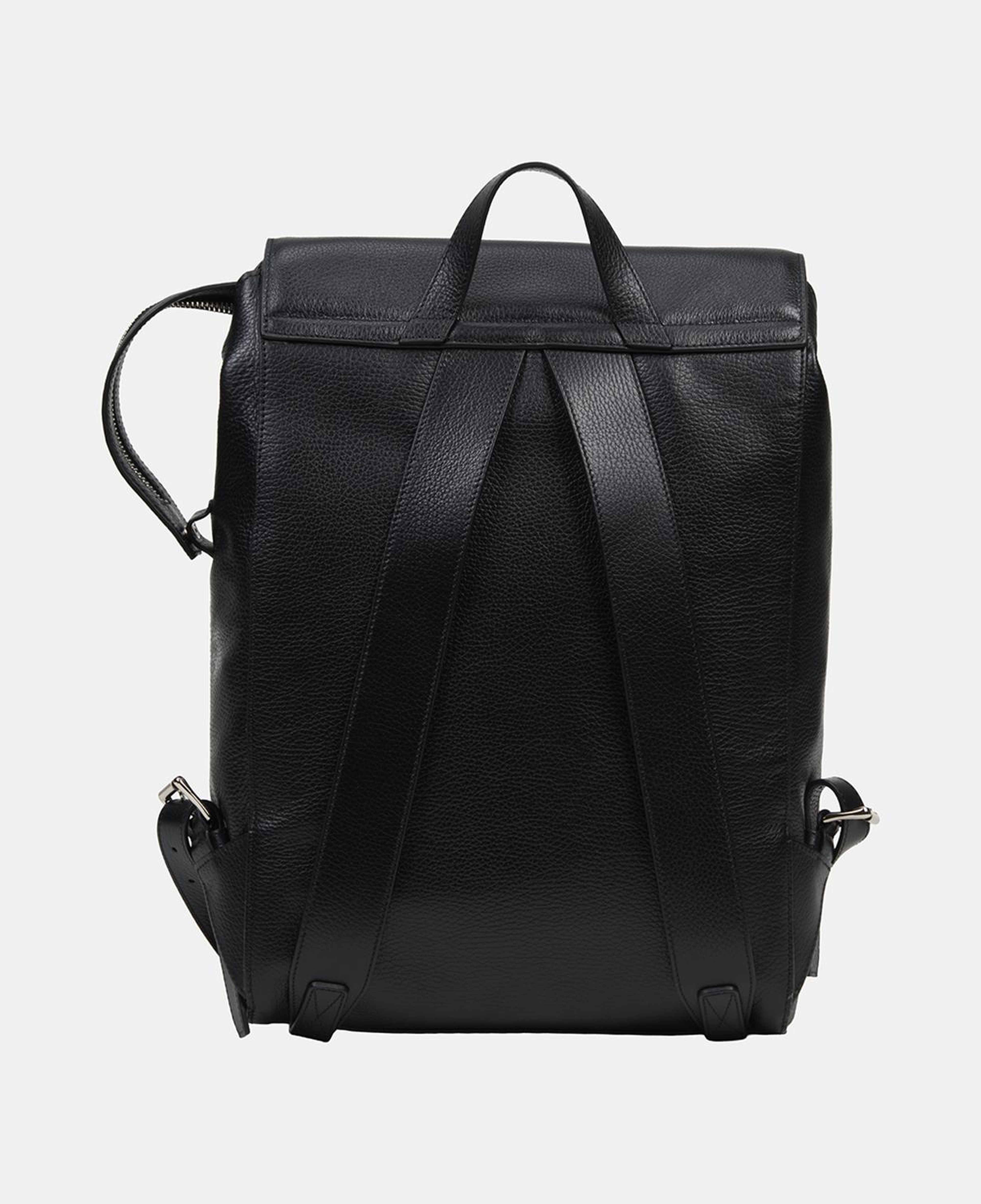 Erkek Siyah Deri Laptop Sırt Çantası 14"