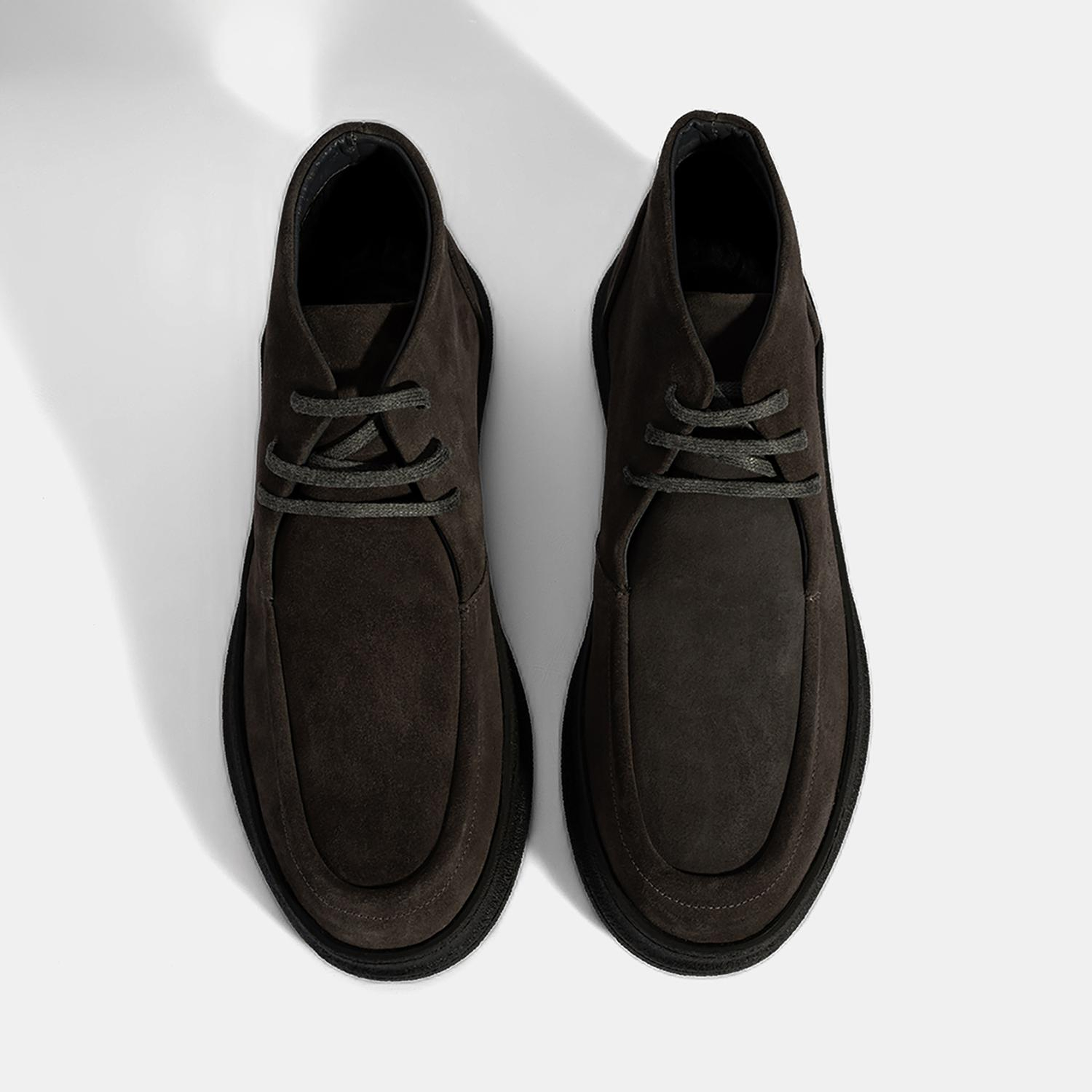 Erkek Füme Bağcıklı Süet Deri Bot