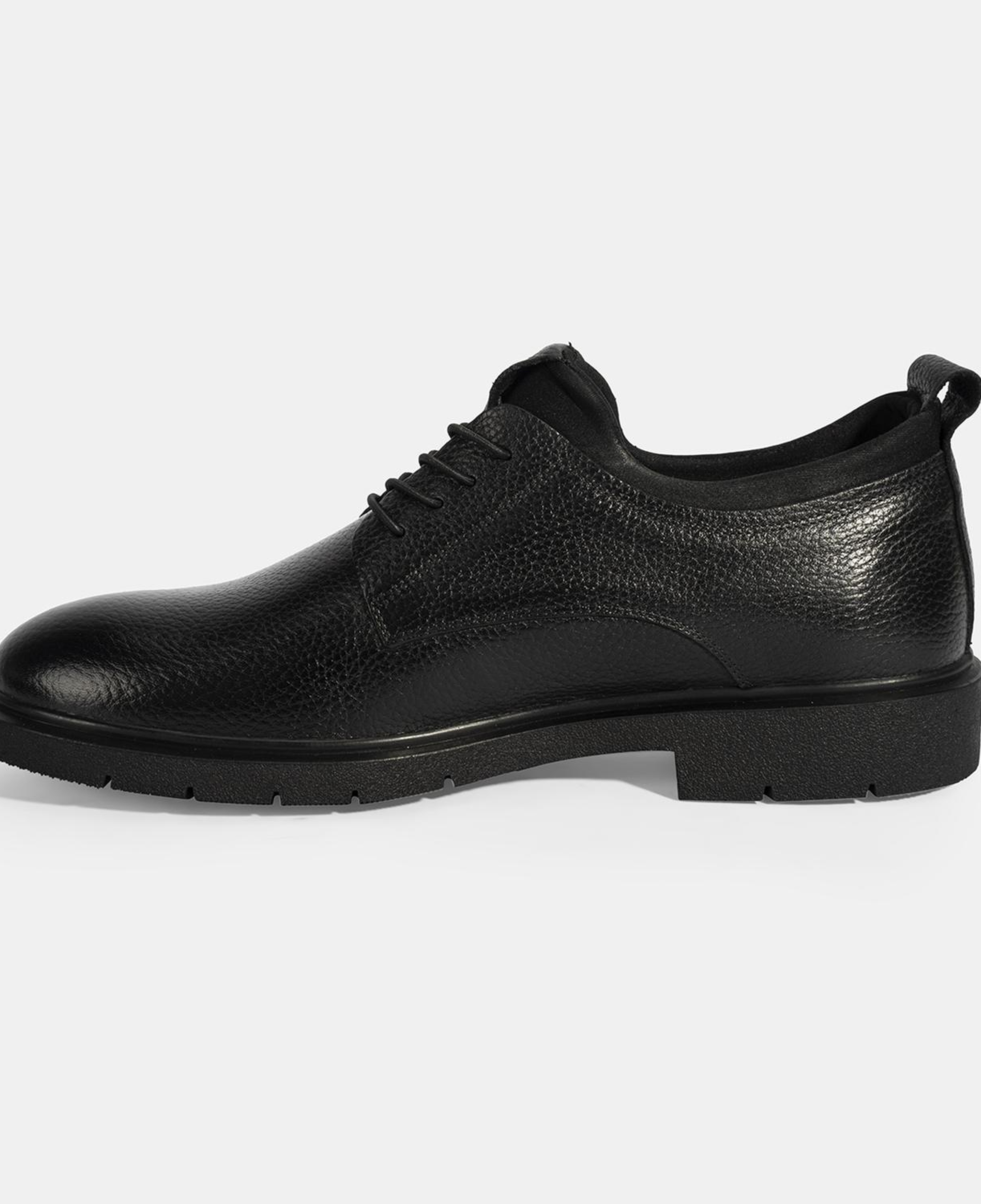 Erkek Siyah Bağcıklı Deri Klasik Ayakkabı