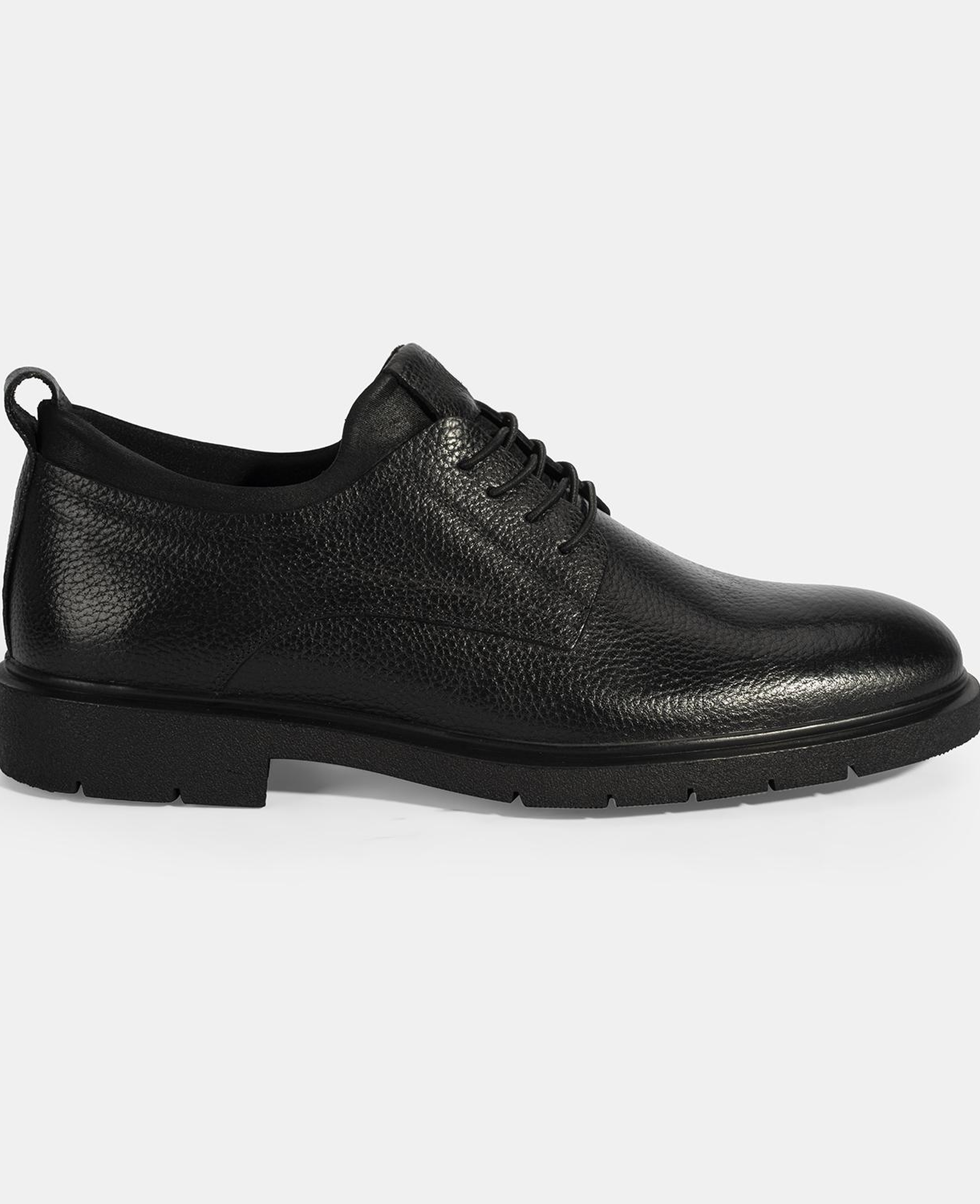 Erkek Siyah Bağcıklı Deri Klasik Ayakkabı