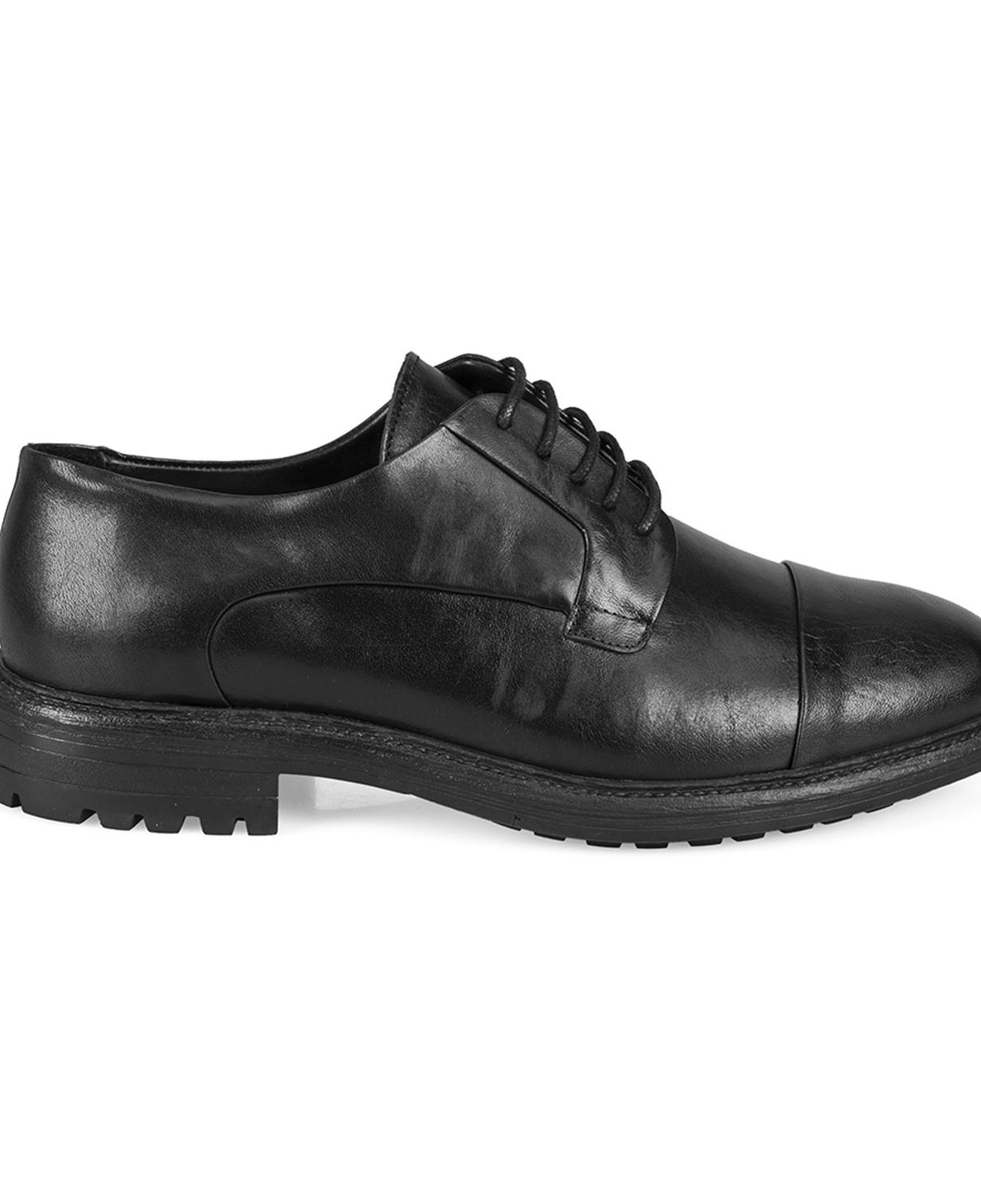 Darly Siyah Erkek Deri Günlük Ayakkabı