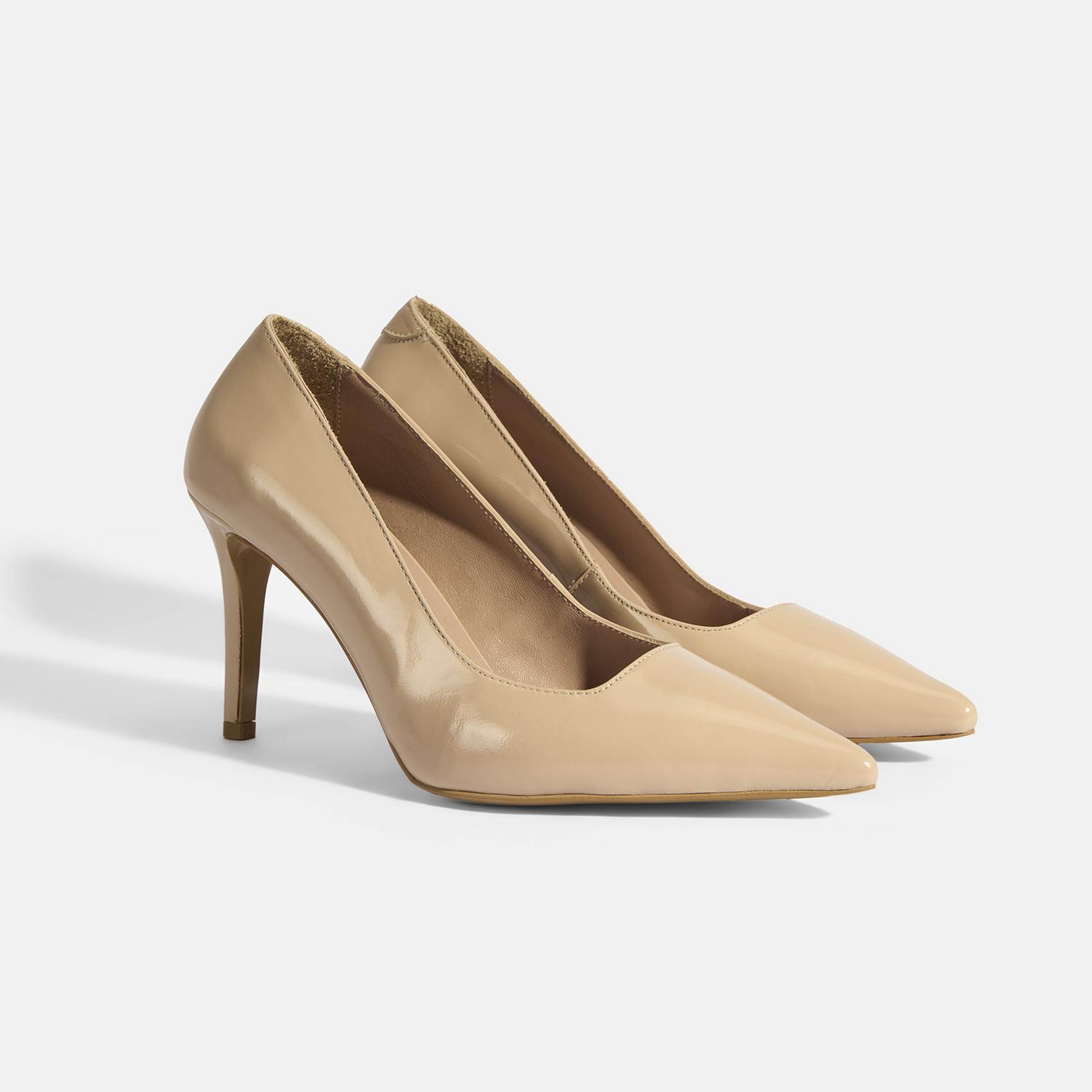 Kadın Bej Rugan Topuklu Ayakkabı