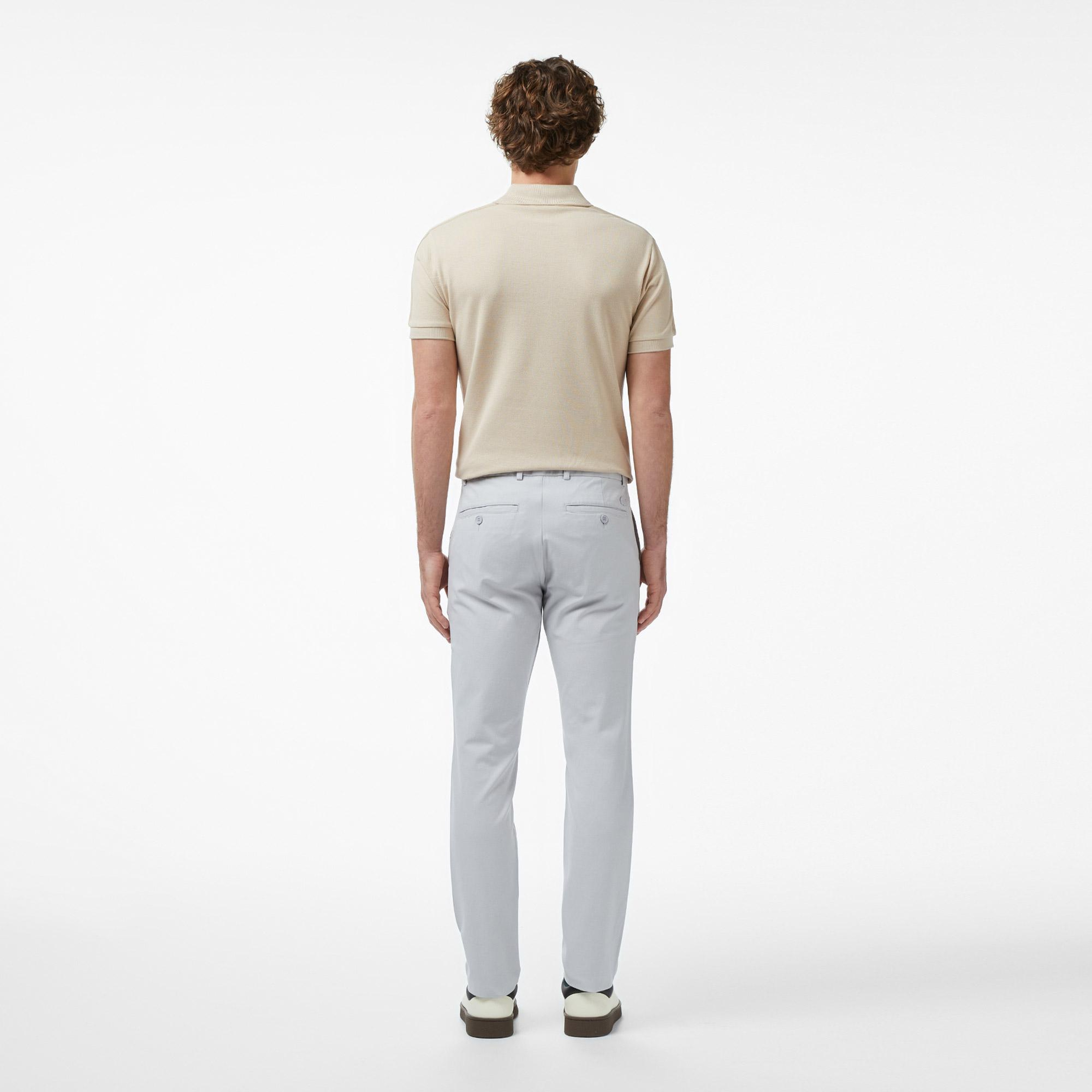 Lacoste Erkek Slim Fit Gri Chino Pantolon