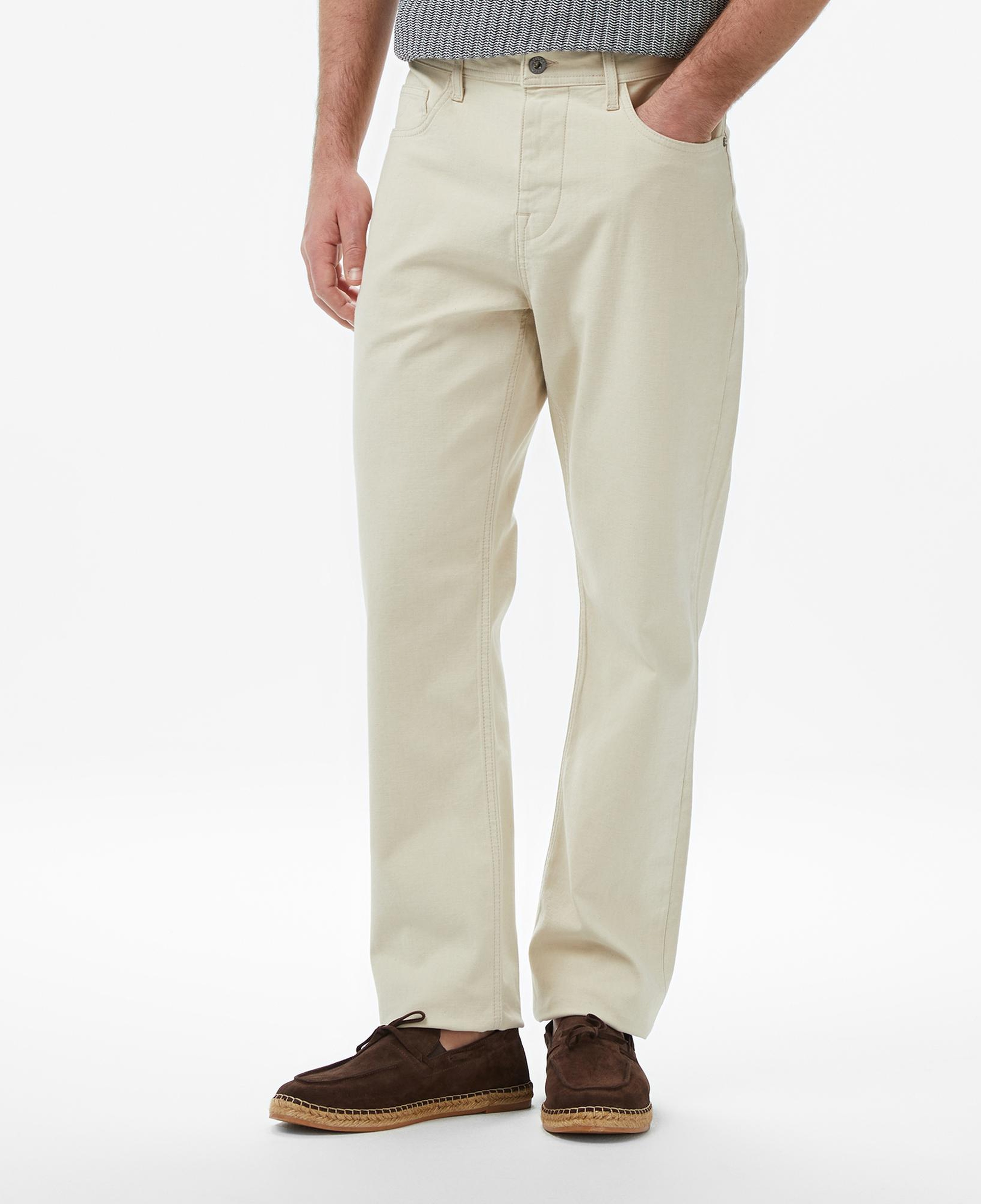 Nautica Erkek Krem Tapered Denim Pantolon