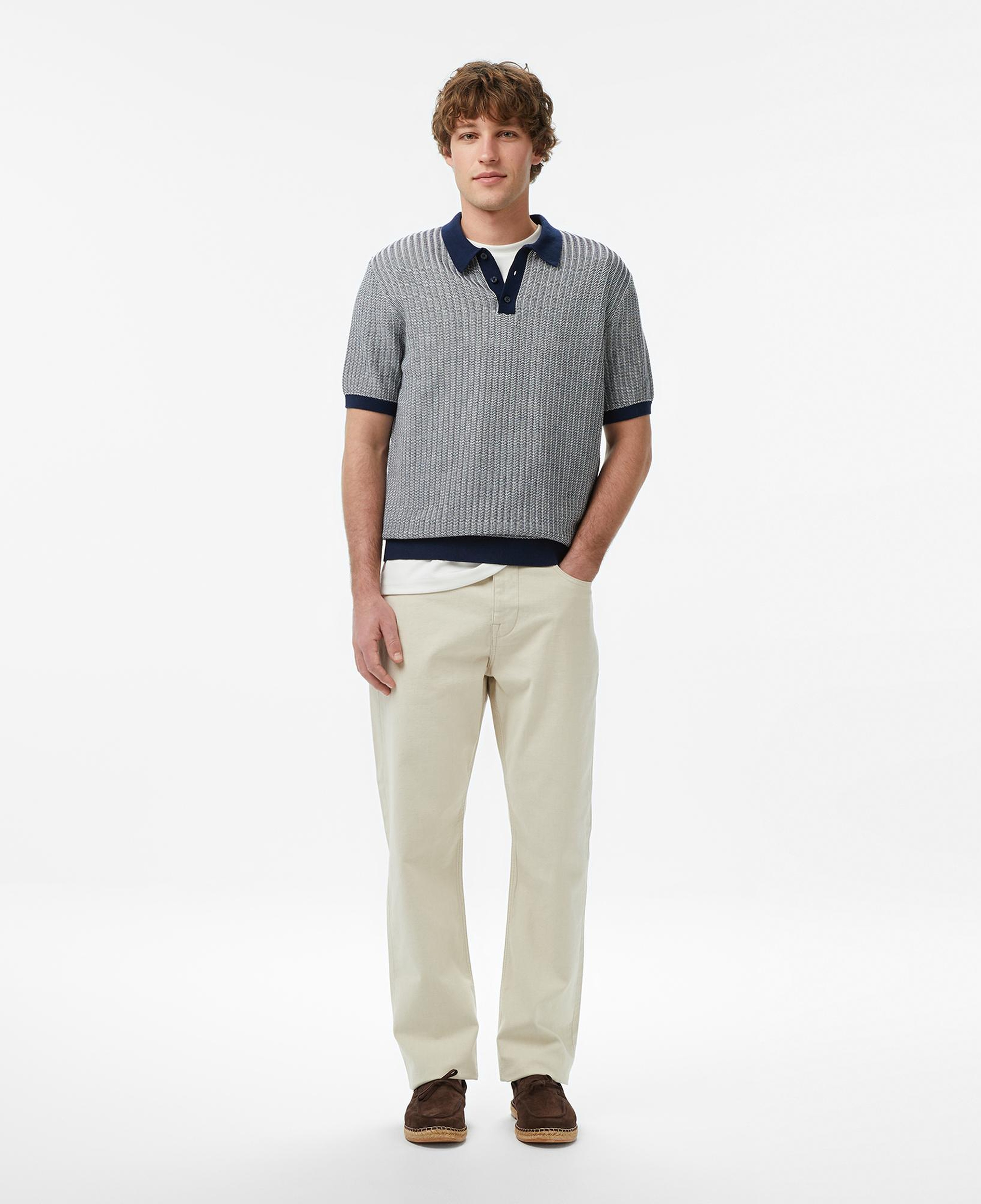 Nautica Erkek Krem Tapered Denim Pantolon