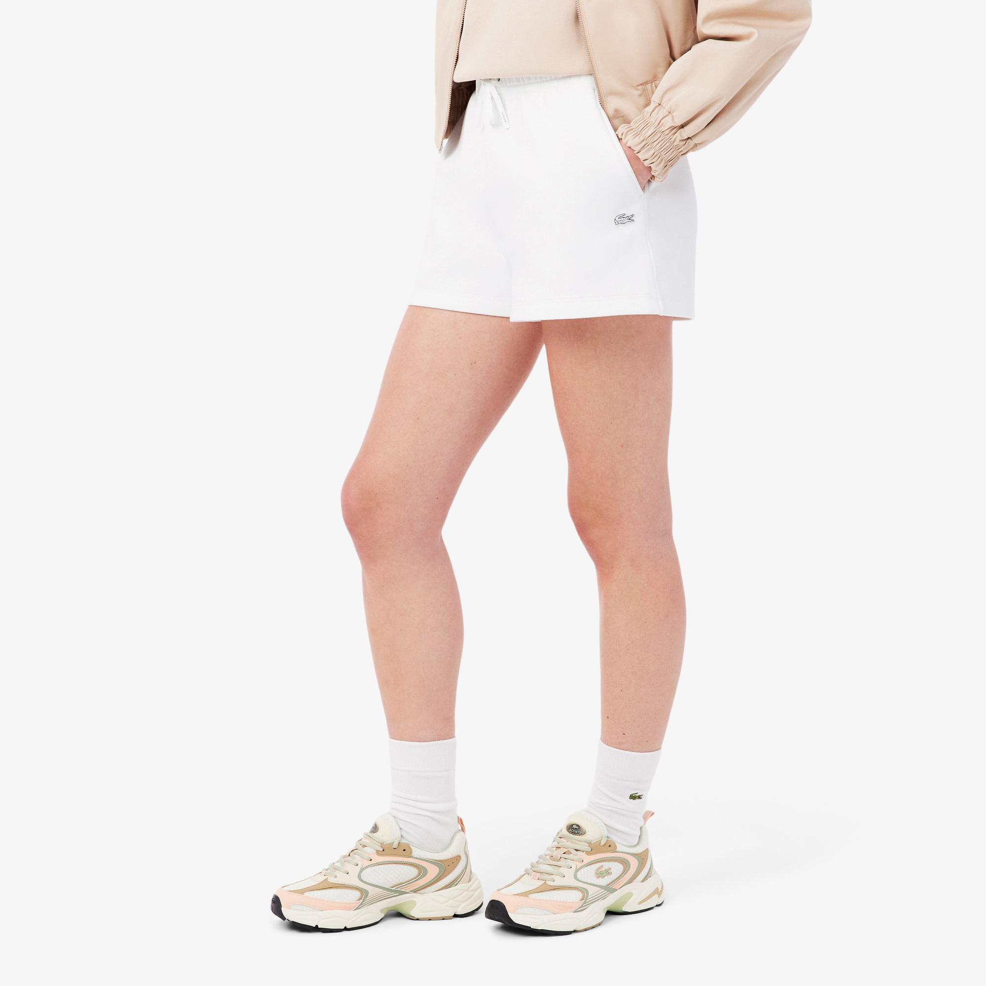 Lacoste Kadın Organik Pamuk Beyaz Şort